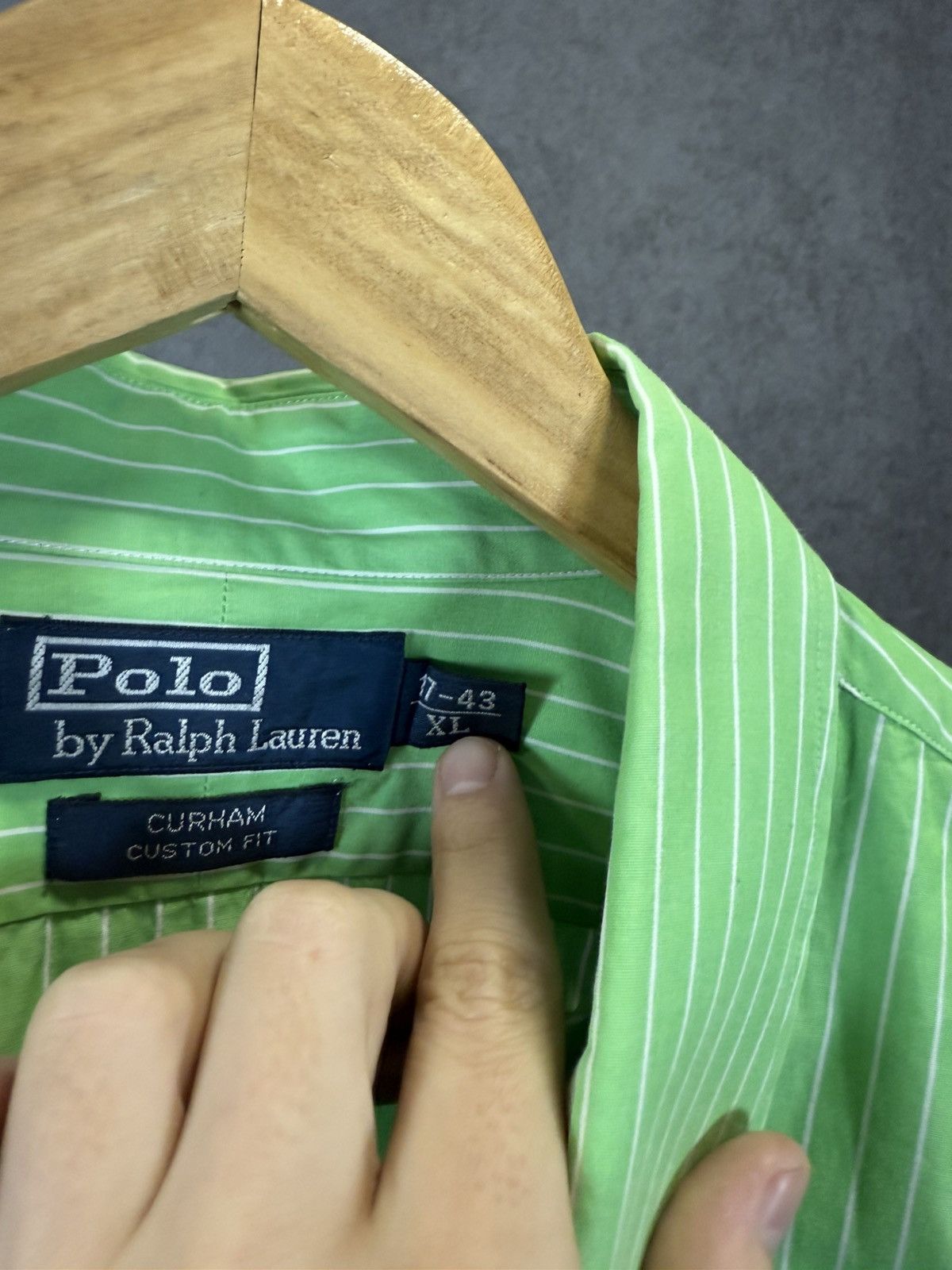 Polo Ralph Lauren Polo Ralph Lauren curham designer striped vintage shirt Size US XL / EU 56 / 4 - 5 Thumbnail