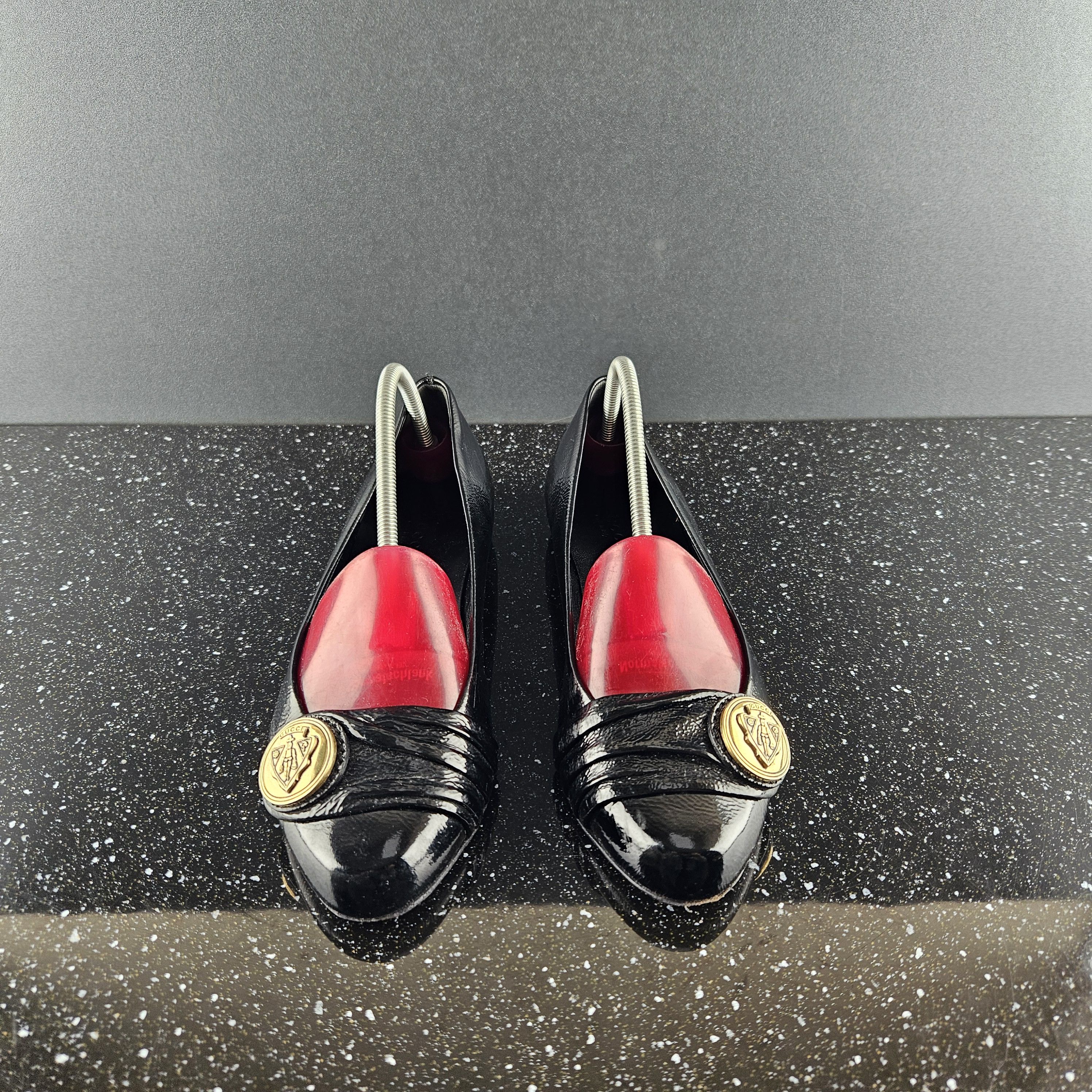 Gucci Gucci black patent leather ballets flats Sz 37 Size US 7 / IT 37 - 3 Thumbnail