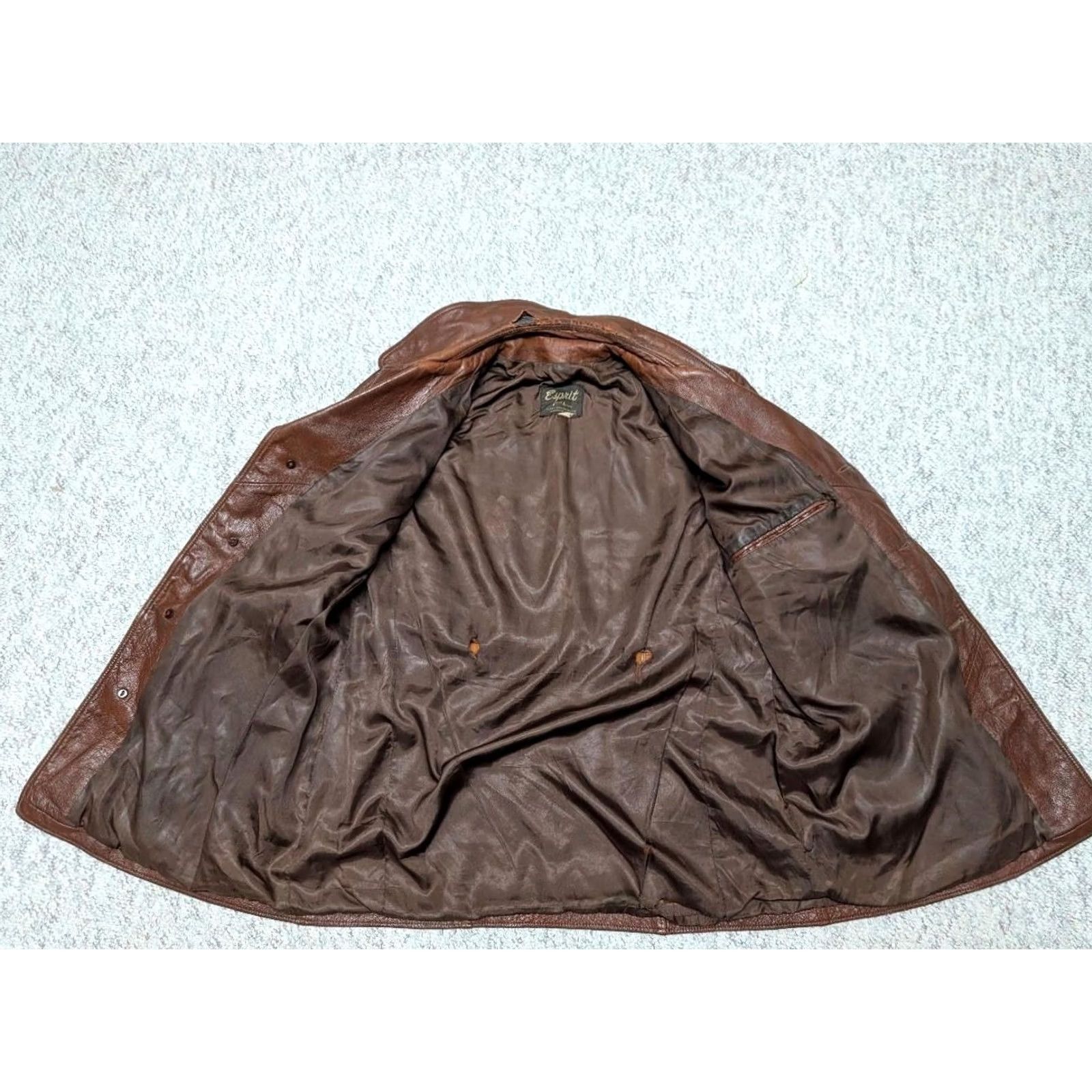 Esprit VINTAGE Buckskin brown leather coat BUCKSKIN 42 M East West Hippie Boho Mens Leather Coat West East West 1970s Size US M / EU 48-50 / 2 - 4 Thumbnail