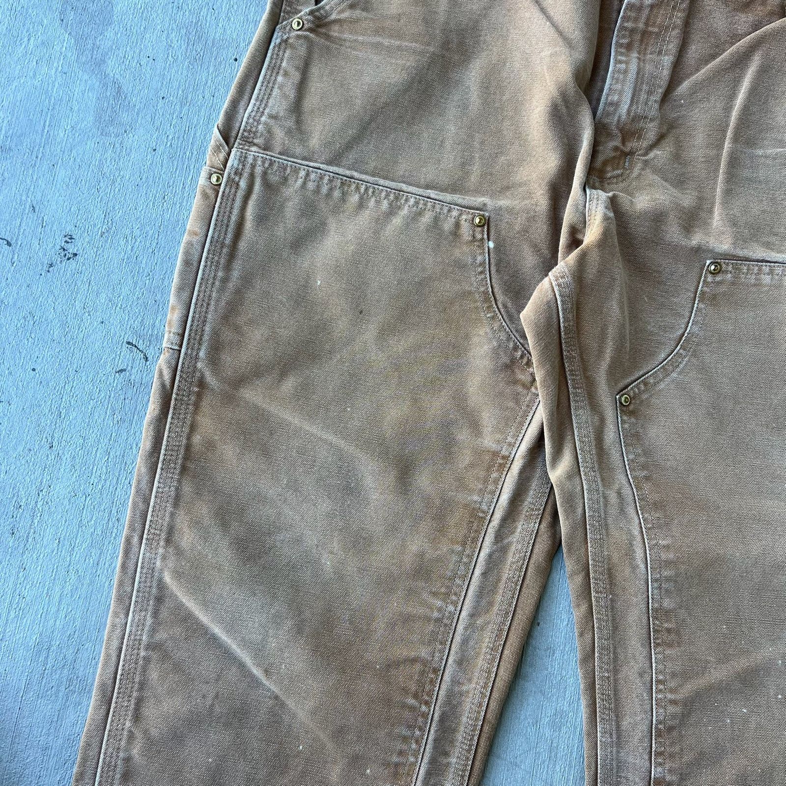 Carhartt × Vintage Carhartt brown double knee work wear carpenter pants Size US 33 - 3 Thumbnail