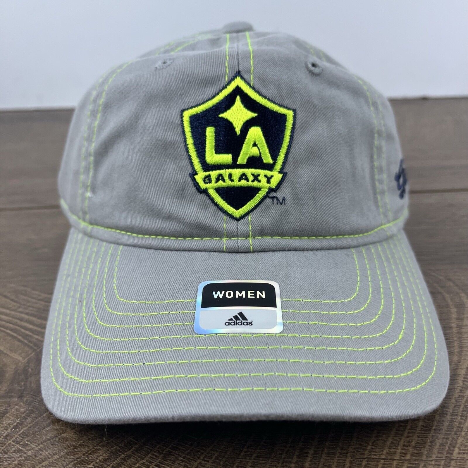 Adidas LA Galaxy Adidas Hat Womens MLS Hat Gray Cap Adjustable Hat Size ONE SIZE - 3 Thumbnail