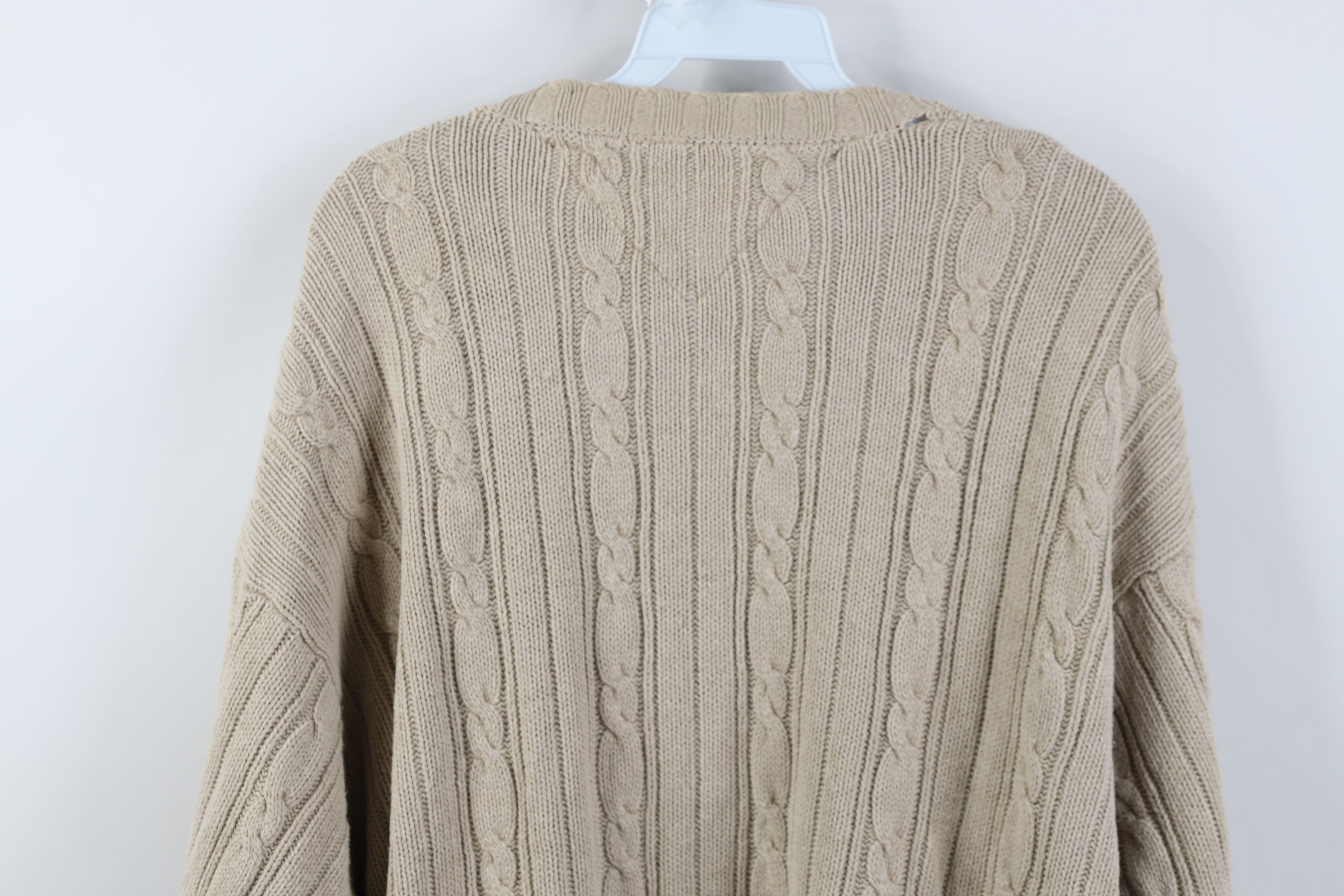 Tommy Hilfiger Vintage 90s Tommy Hilfiger Cable Knit Fisherman Sweater Size US L / EU 52-54 / 3 - 9 Thumbnail