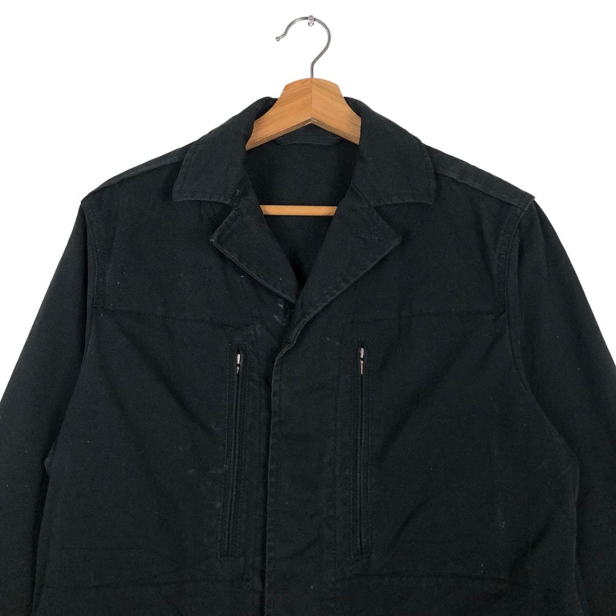 Japanese Brand 🔥Vintage Chore Jacket Rich Black Uniqlo Japan Issey Miyake Size US M / EU 48-50 / 2 - 3 Thumbnail