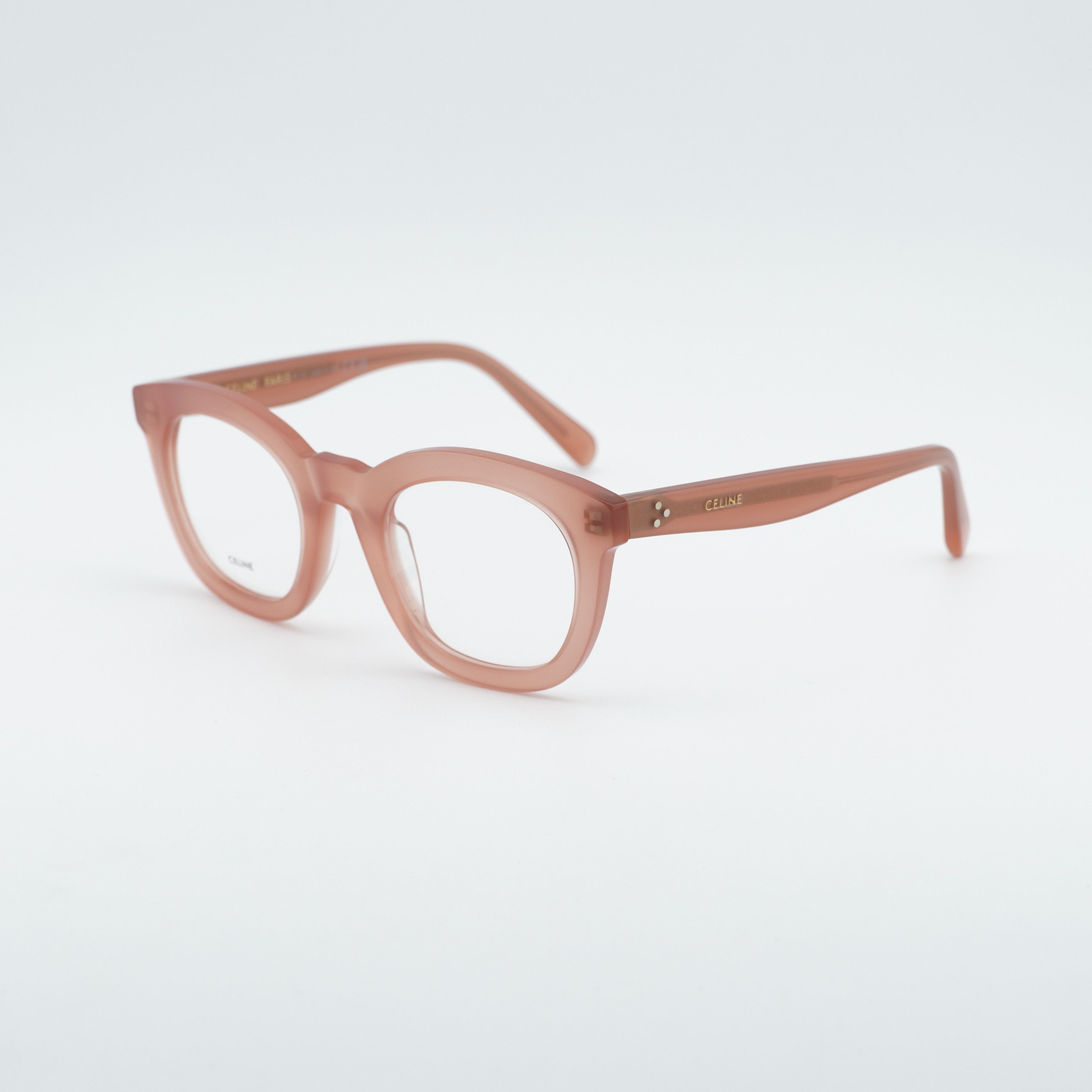 Celine Celine CL5004IN 074 Eyeglasses Peach 48mm Square-Round Frame Size ONE SIZE - 2 Thumbnail