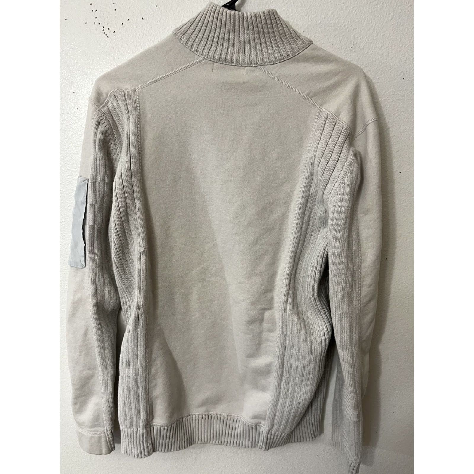 Calvin Klein Calvin Klein Mens Light Gray Ribbed 1/4 Zip Pullover Fleece Size XL EUC Size US XL / EU 56 / 4 - 2 Thumbnail