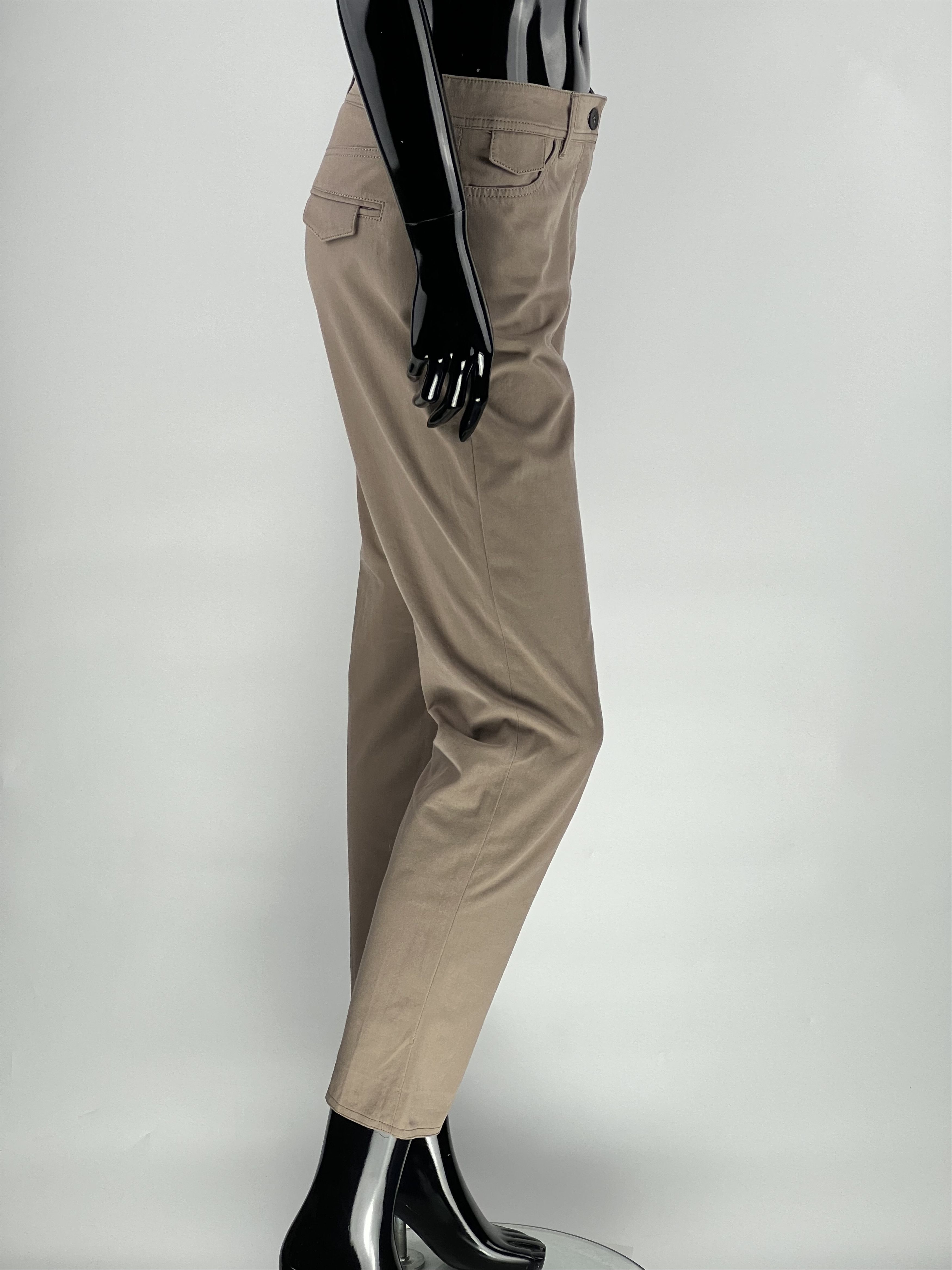Brunello Cucinelli Brunello Cucinelli Beige Cropped Cotton Pants Size IT40 Size 27" / US 4 / IT 40 - 2 Thumbnail
