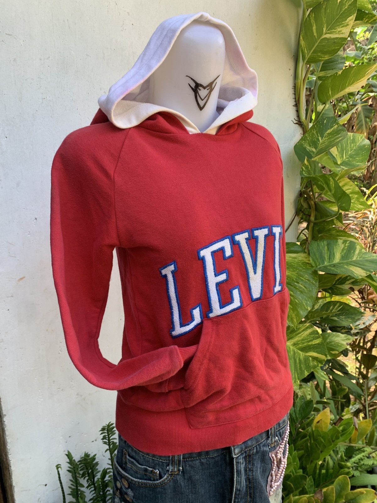 Levi's × Levi's Made & Crafted y2k Levi's Red Spell Out Logo Double Hood Hoodie Size S / US 4 / IT 40 - 2 Thumbnail