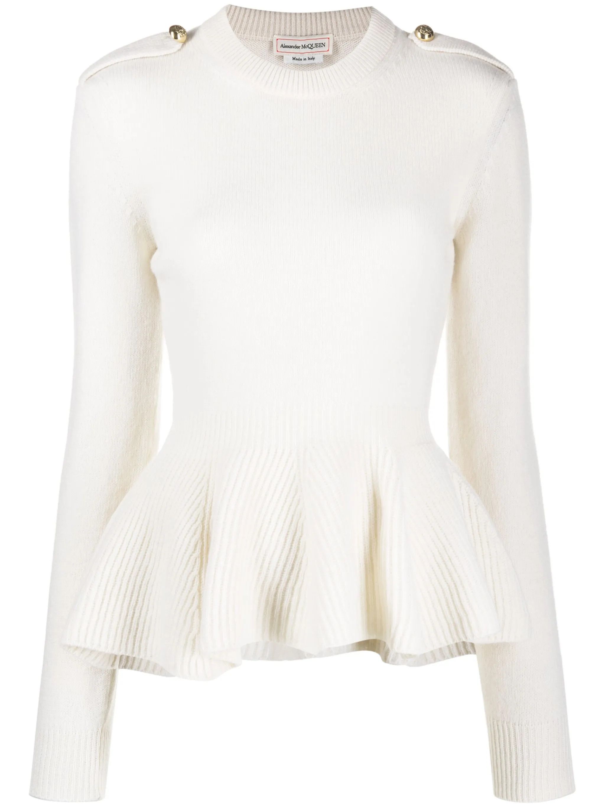 Alexander McQueen o1y0325 Sweater in White Size S / US 4 / IT 40 - 1 Thumbnail