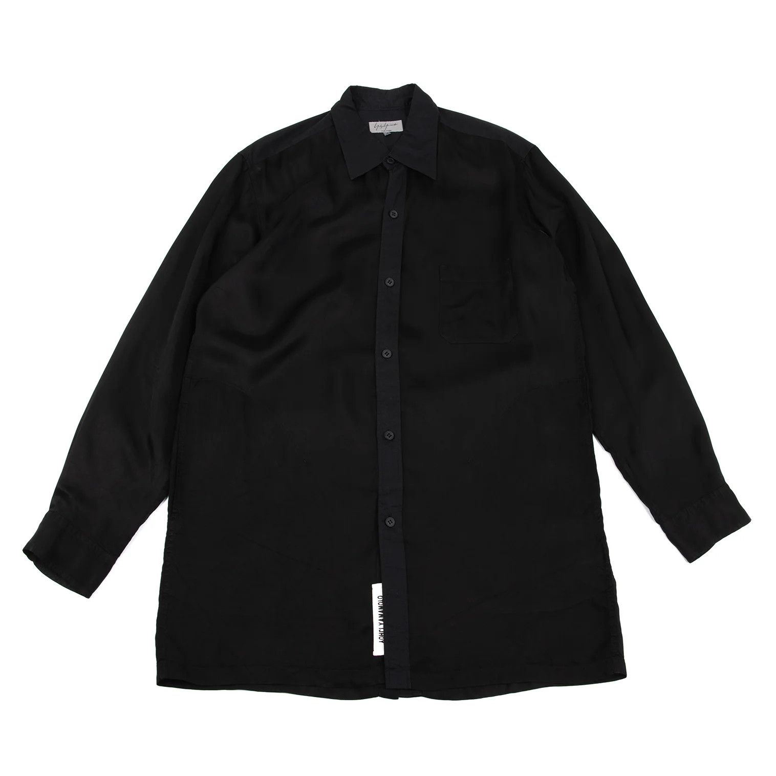 Yohji Yamamoto Yohji Yamamoto Cotton Back Button Shirt Black 4 Size US XL / EU 56 / 4 - 1 Thumbnail