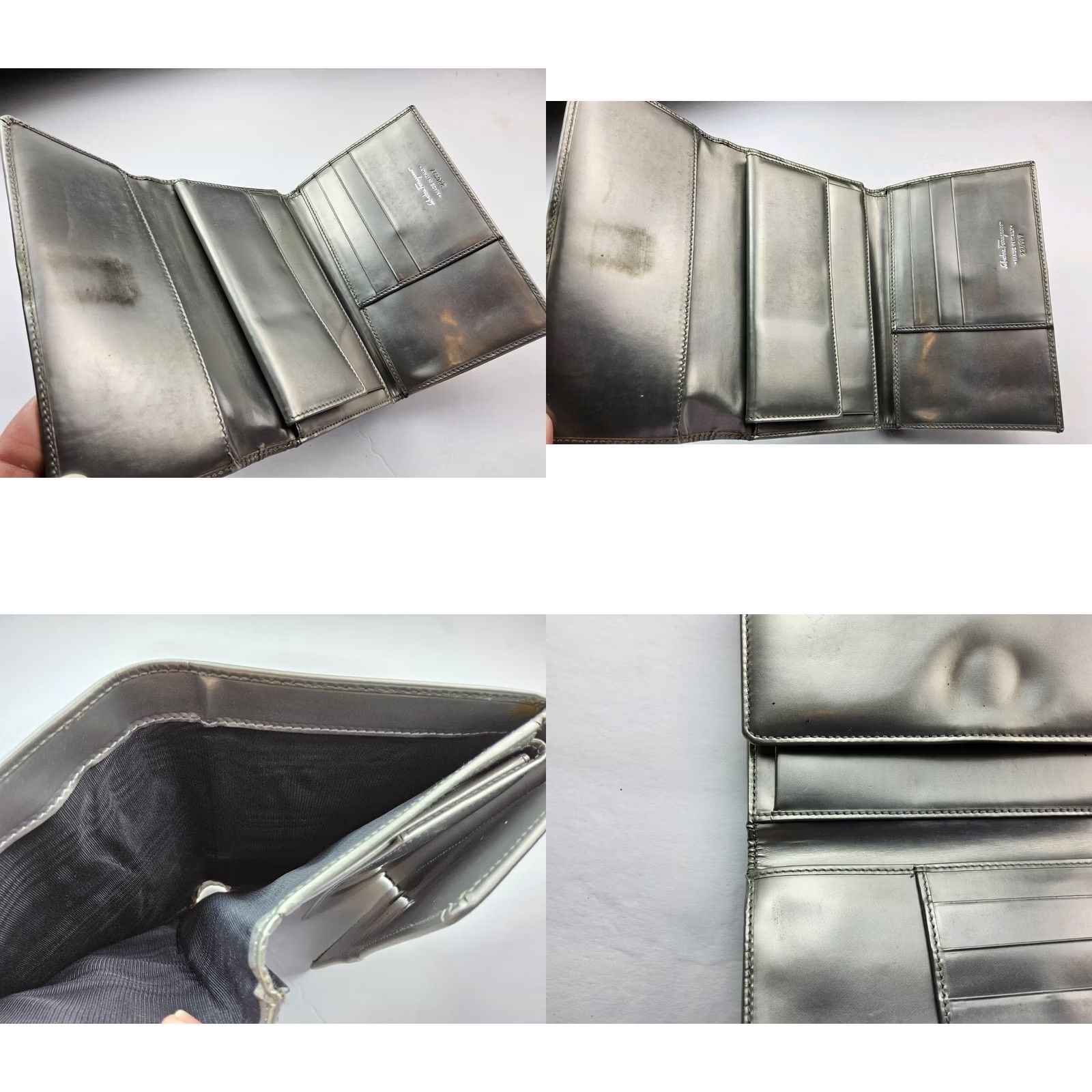 Salvatore Ferragamo Salvatore Ferragamo Wallet Silver Metallic Folding Women Size ONE SIZE - 8 Thumbnail