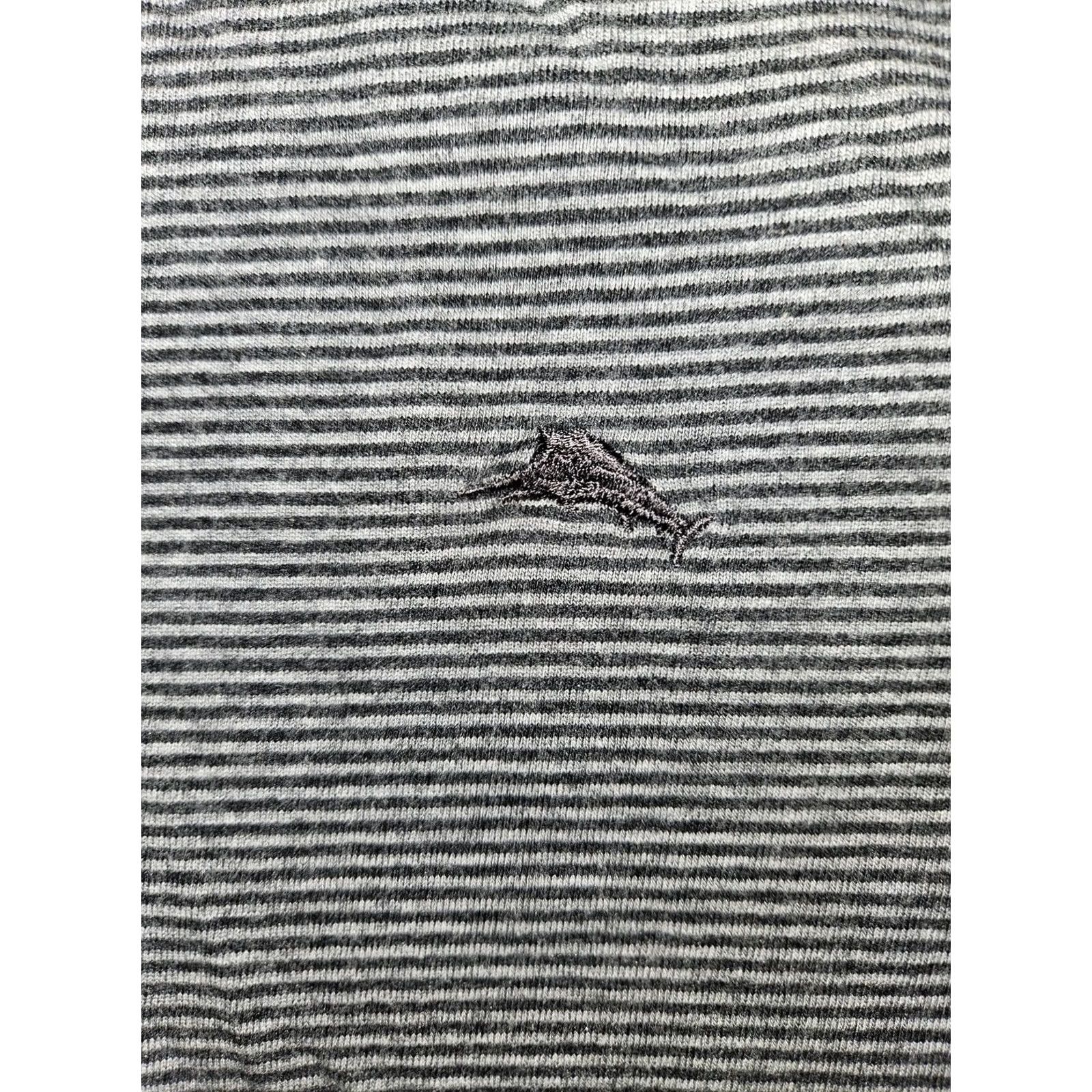 Tommy Bahama VINTAGE Tommy Bahama Pullover Shirt Mens 2XL Gray Striped Quarter Zip Long Sleeve Casual Size US XXL / EU 58 / 5 - 7 Thumbnail