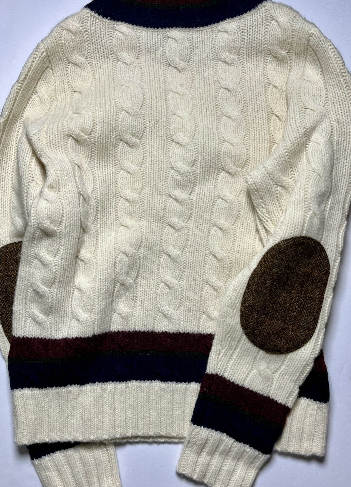 Ralph Lauren Rugby Cable Knit Cricket Sweater (Size S)