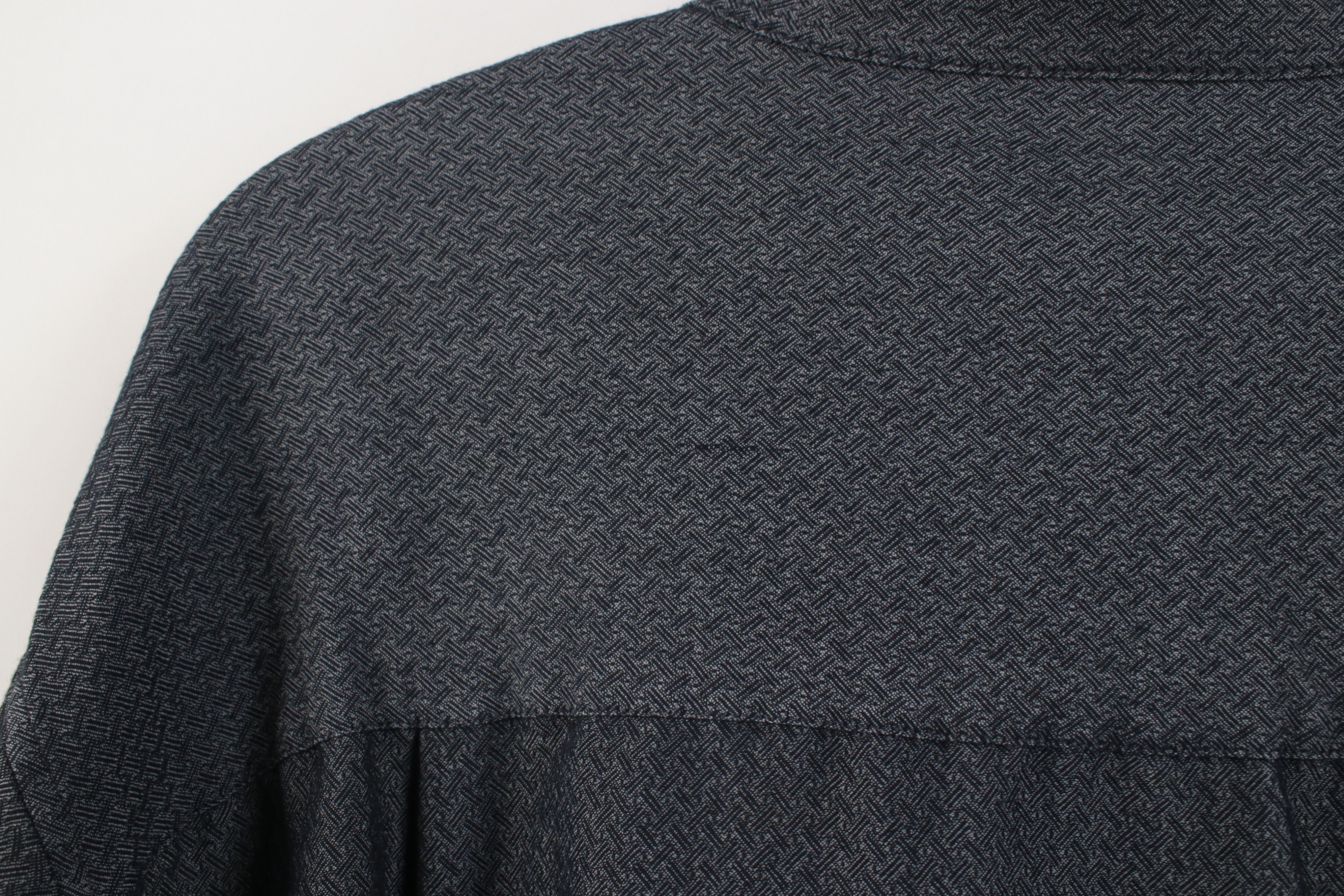 Vintage Vintage 90s Streetwear Geometric Band Collar Button Shirt Size US L / EU 52-54 / 3 - 9 Thumbnail
