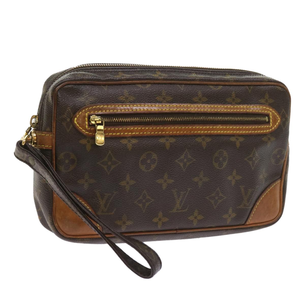 Louis Vuitton Marly Dragonne Brown Canvas Clutch Bag (Pre-Owned) Size ONE SIZE - 1 Thumbnail
