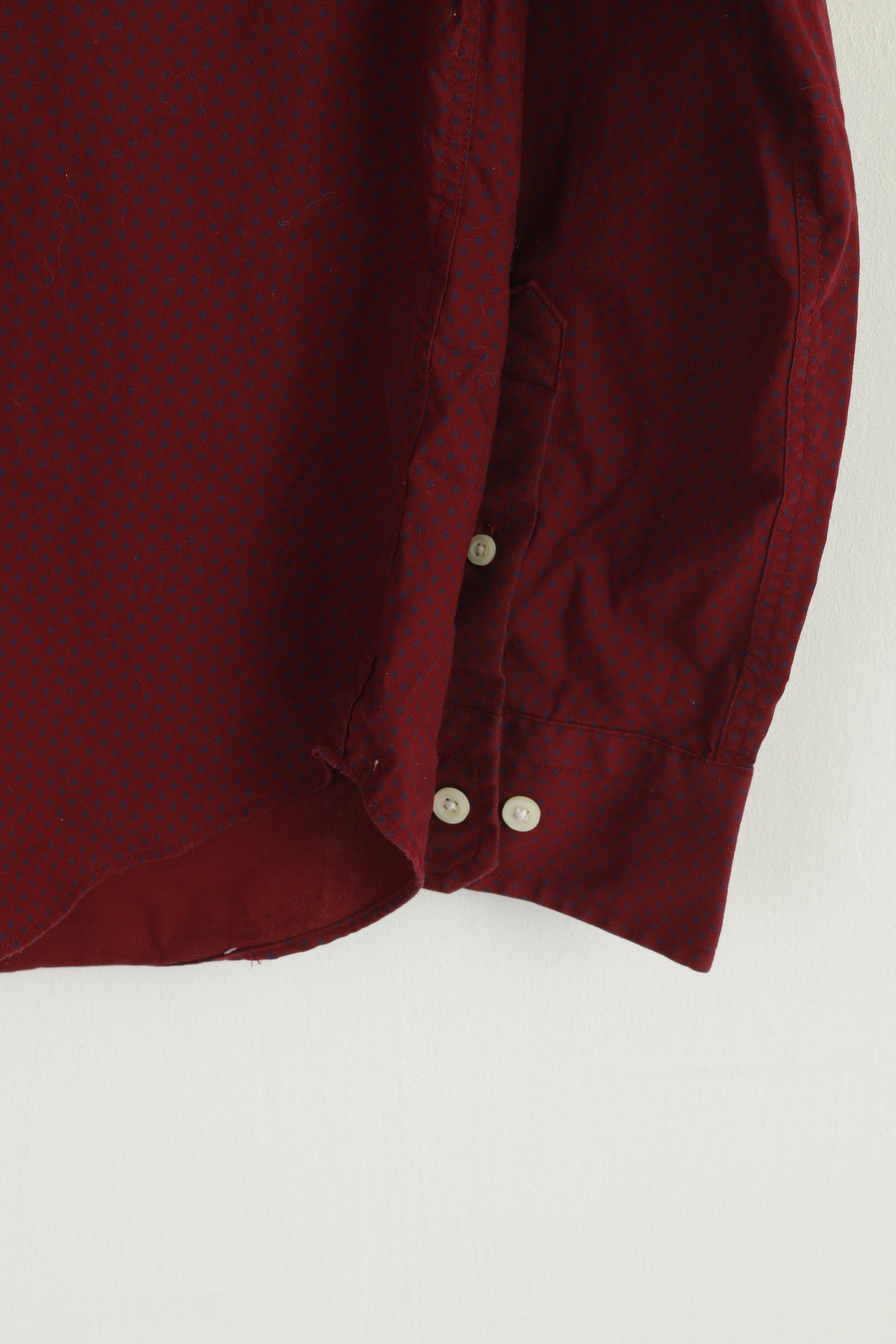 Nautica Nautica Men M Casual Shirt Maroon Cotton 9649 Size US M / EU 48-50 / 2 - 4 Thumbnail
