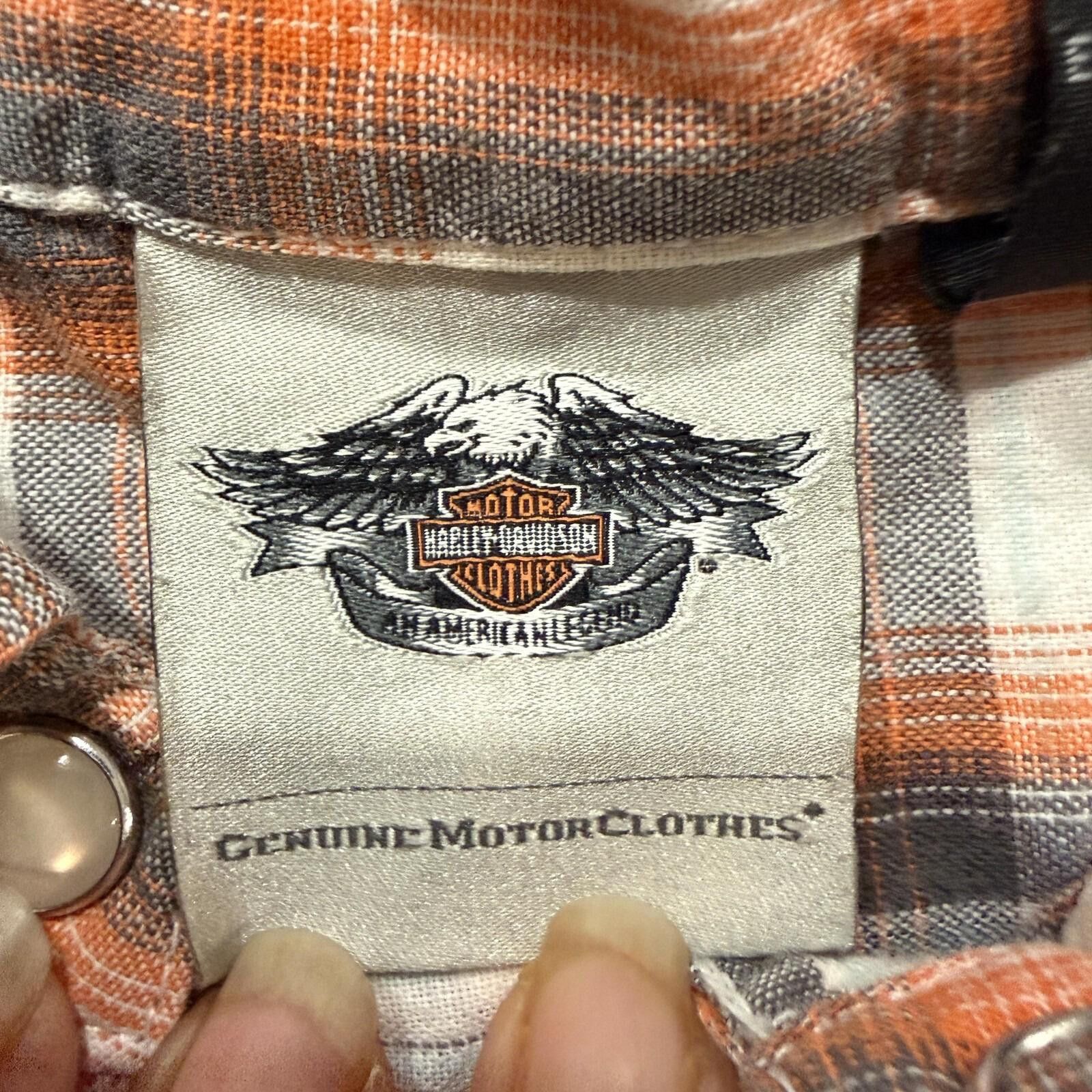 Harley Davidson Harley-Davidson Shirt Womens XL Pearl Snap Buttons Y2K Biker Size XL / US 12-14 / IT 48-50 - 6 Thumbnail