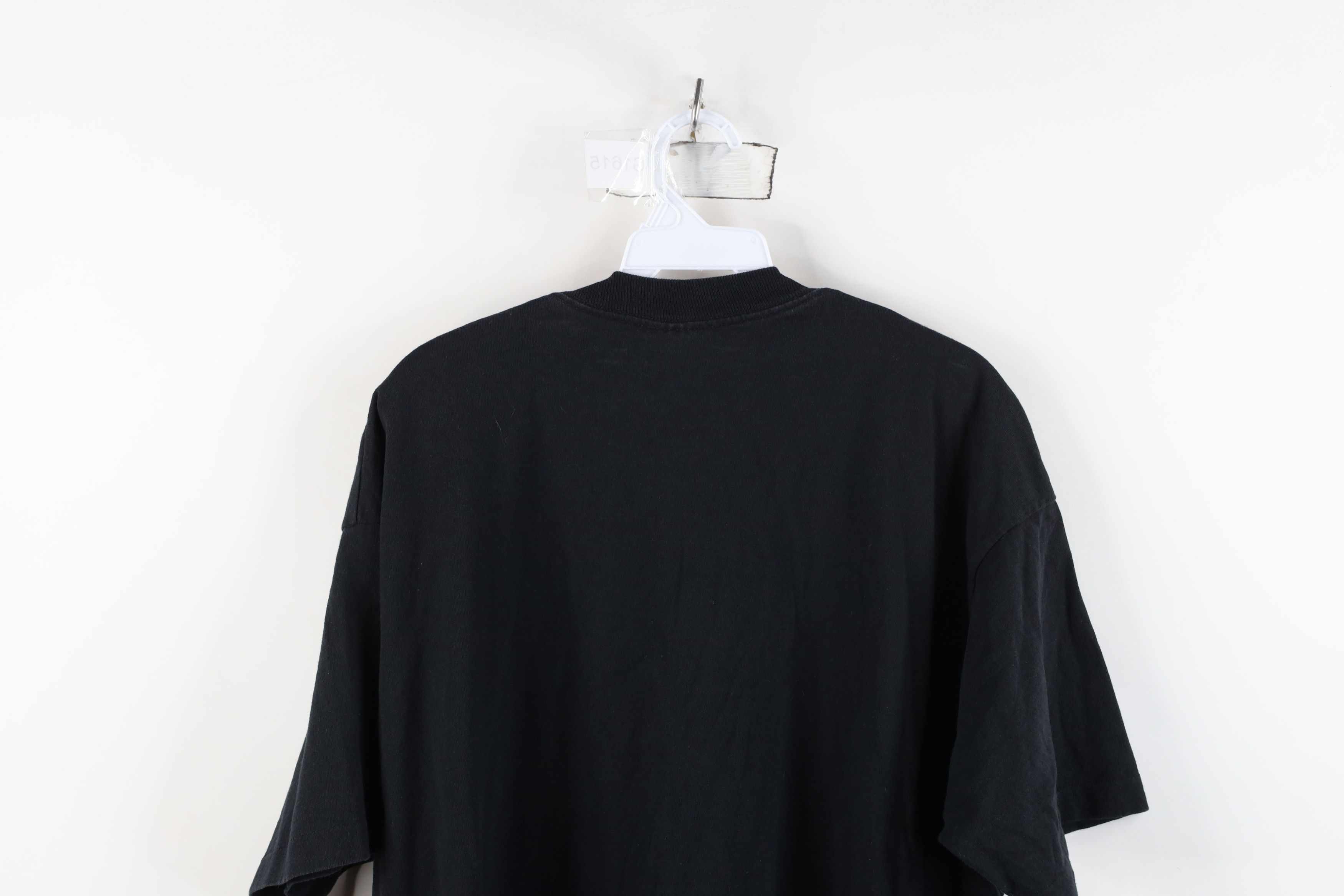Vintage Vintage 90s Streetwear Blank Heavy Cotton T-Shirt Black USA Size US XXL / EU 58 / 5 - 12 Thumbnail