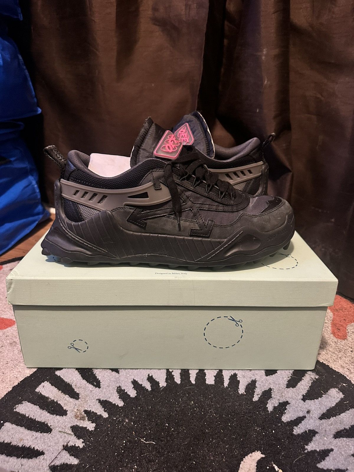 Off-White Off White ODSY-1000 Black Gray Fuchsia Size 13 Size US 13 / EU 46 - 1 Thumbnail