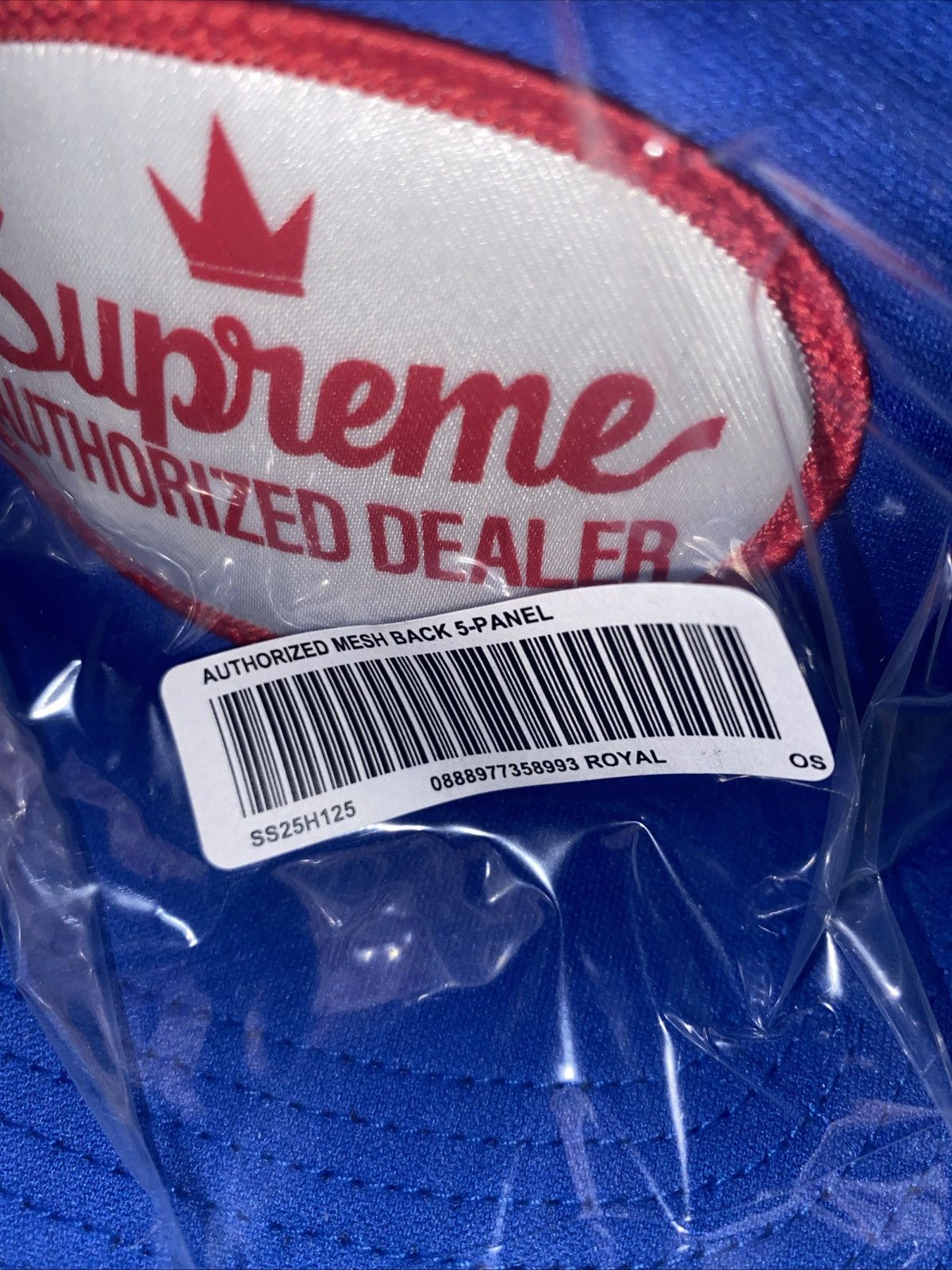 Supreme Supreme Authorized Mesh Back 5-Panel Royal Blue SS25 Size ONE SIZE - 4 Thumbnail