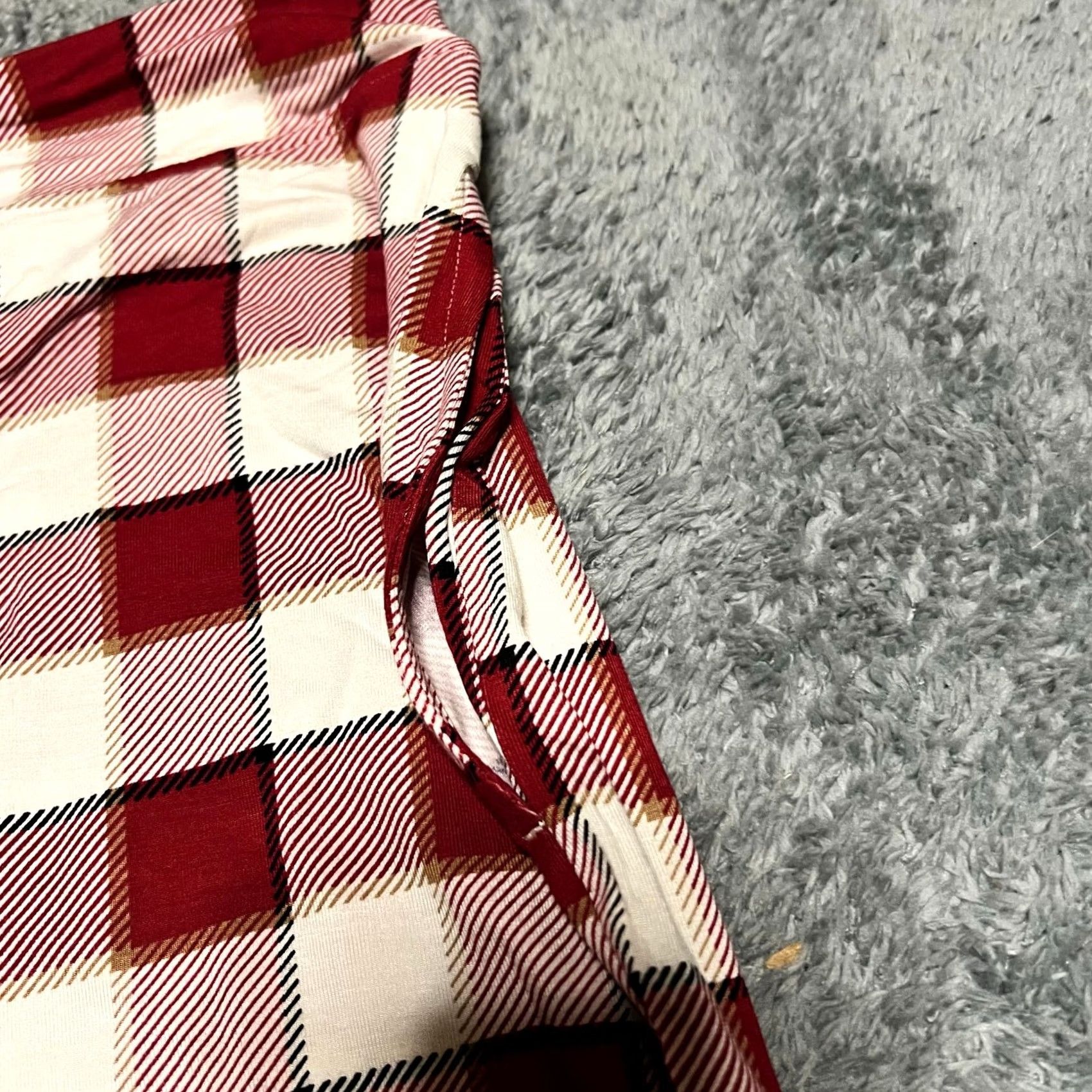 Vintage Soma Pajama Lounge Pants Womens XXL Red Plaid Stretch Sleep Pants Size 40" / US 18 - 2 Thumbnail