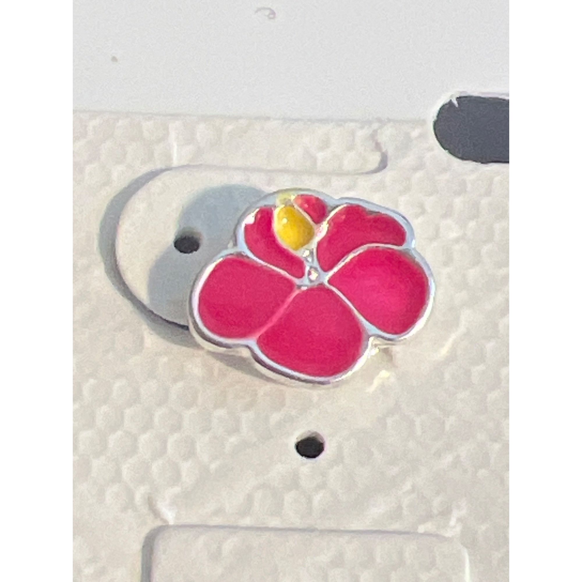 Other Pineapple Hibiscus Plumeria Stud Dangle Earrings Set Silver Size ONE SIZE - 2 Thumbnail