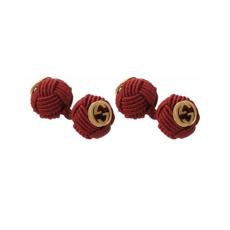 Gucci NEW Gucci Interlocking G rope cufflinks RED GG Size ONE SIZE - 2 Thumbnail