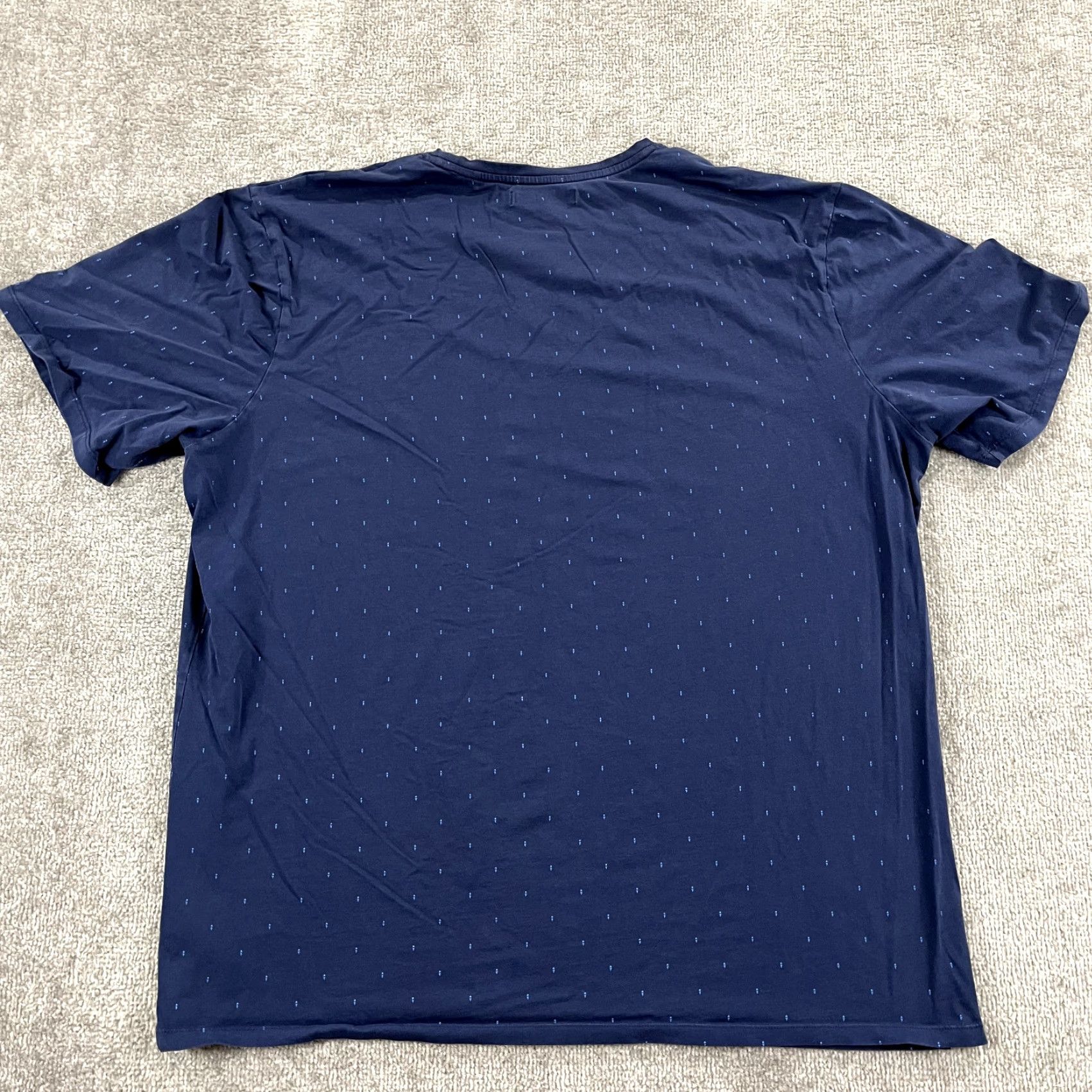 Vintage Buttercloth Shirt Men 3XL Blue Short Sleeve Tee Casual Stretch Crew Neck Cotton Spandex Size US XXL / EU 58 / 5 - 7 Thumbnail