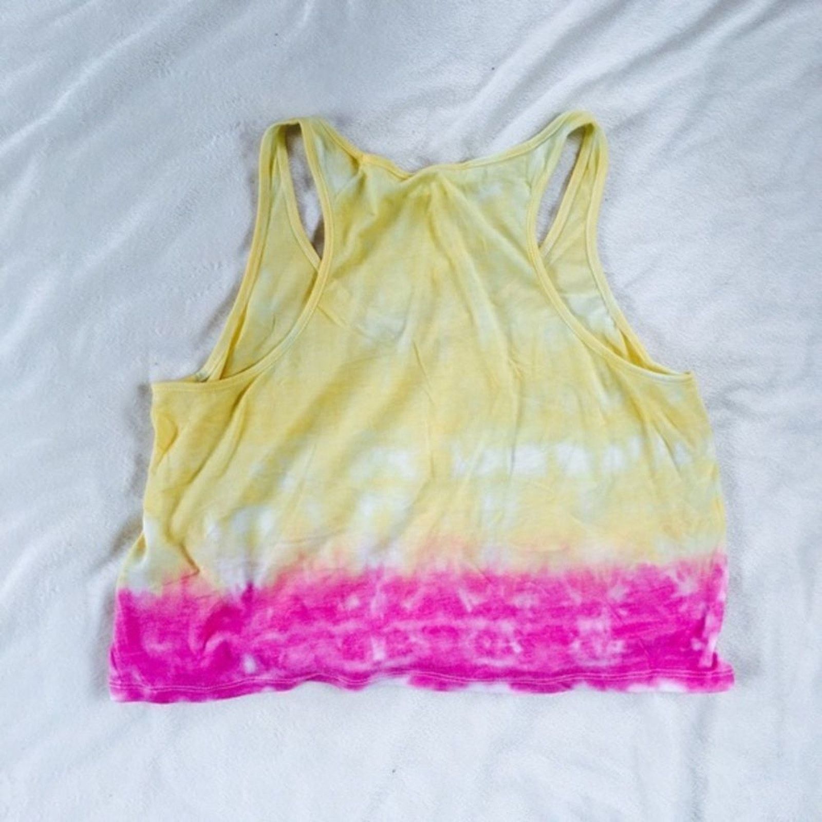 Forever 21 Forever 21 Yellow & Pink Tie-Dye Cropped Tank | Sz M Size M / US 6-8 / IT 42-44 - 4 Thumbnail