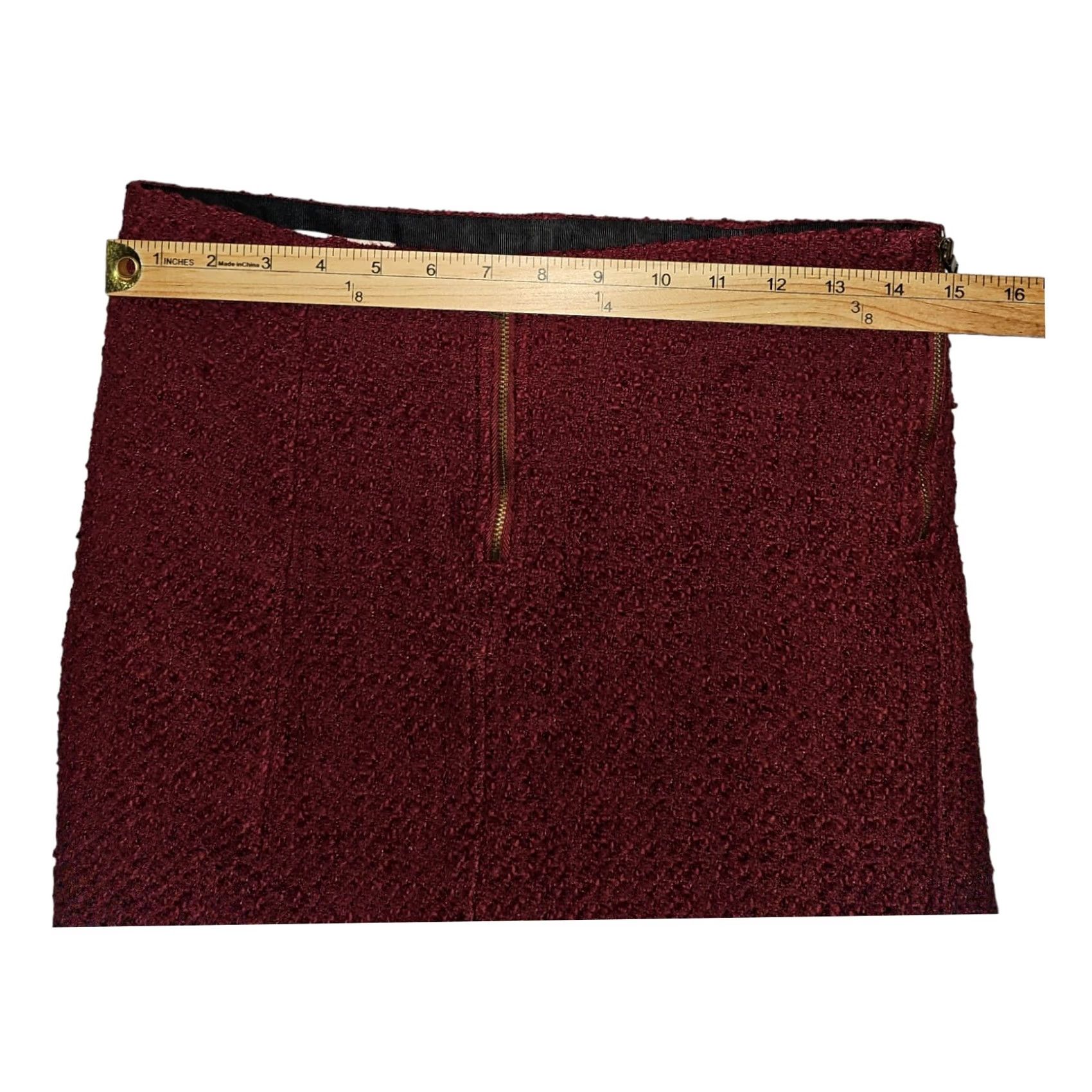 Loft VINTAGE LOFT Skirt Women 6P Red Zipper Lined Petite Mini Skirt Care Dry Clean Only Casual Workwear LOFT Brand Anne Taylor Loft Size 28" / US 6 / IT 42 - 3 Thumbnail