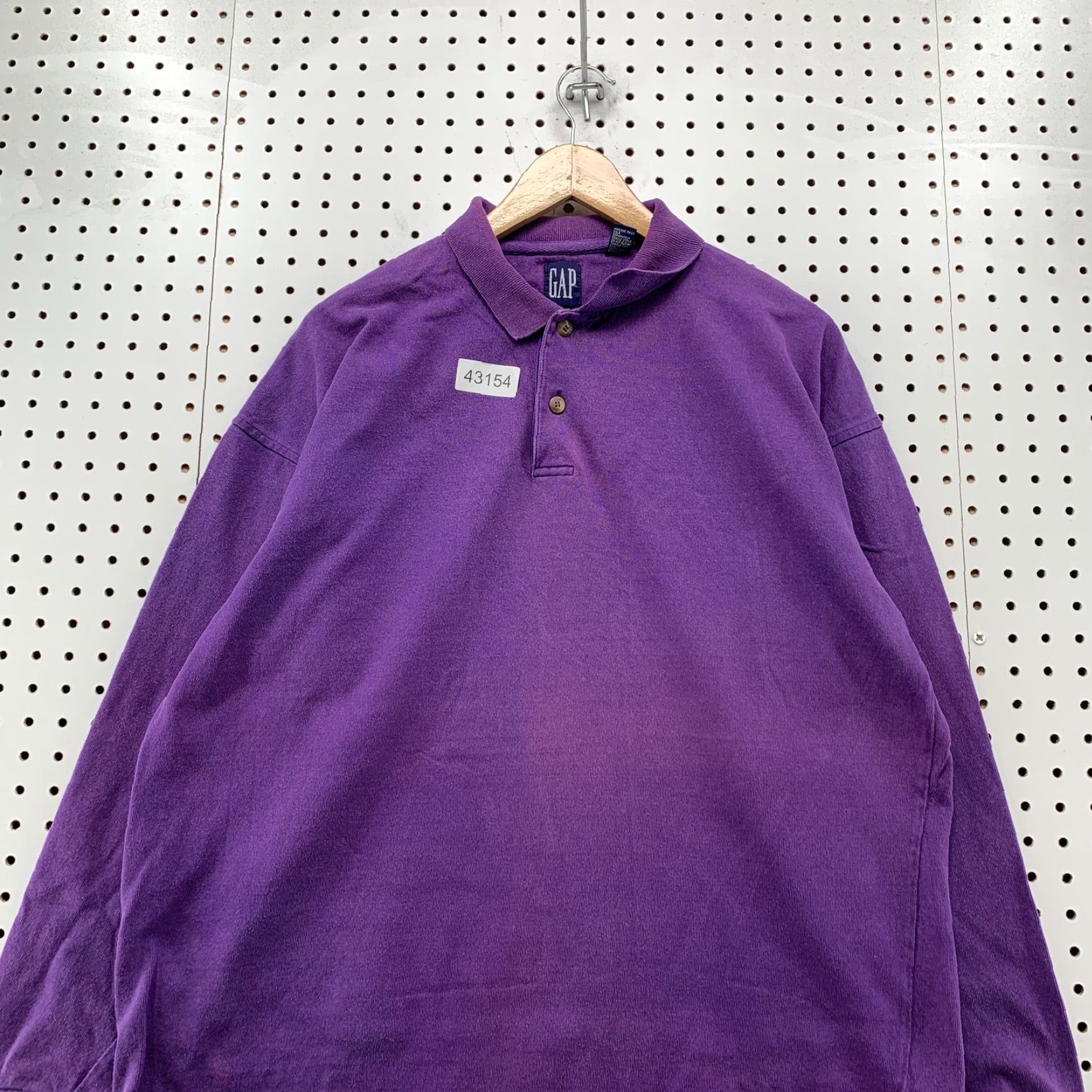 Gap VTG GAP Polo Shirt Mens Large Long Sleeve 90s Purple Cotton Knit Shirt Mens Adult Large Purple 90s Vintage Gap Polo Shirt Mens Size US L / EU 52-54 / 3 - 2 Thumbnail