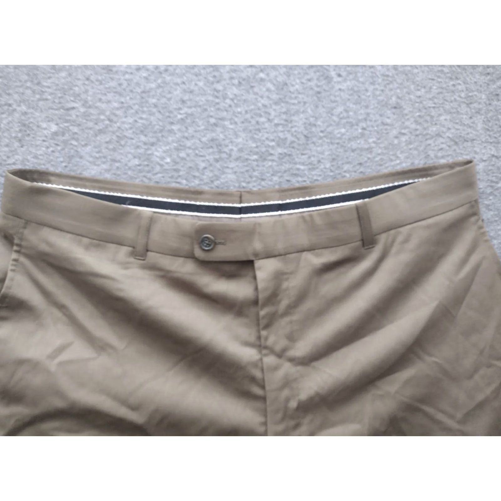 Vintage Mens Khaki Relaxed Tapered Pants Slacks Size M - Beige, Vintage, Chino, 34W 27In Inseam, Flat Front, Button, Zip, Pockets, Blended Fabric Size US 31 - 3 Thumbnail