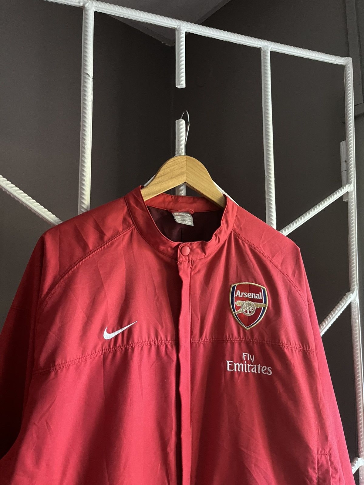 Nike × Vintage Vintage Nike Arsenal 2000s Nylon Jacket Size US L / EU 52-54 / 3 - 2 Thumbnail