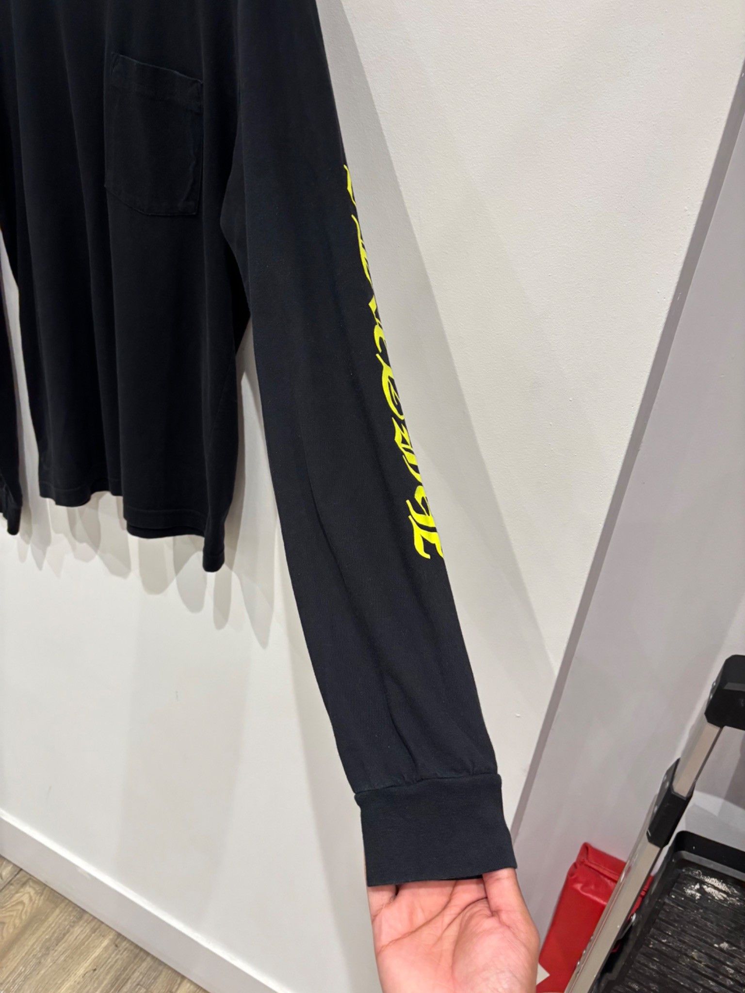 Chrome Hearts Chrome Hearts Long Sleeve Neck Logo Tee Black/Yellow Size US L / EU 52-54 / 3 - 3 Thumbnail