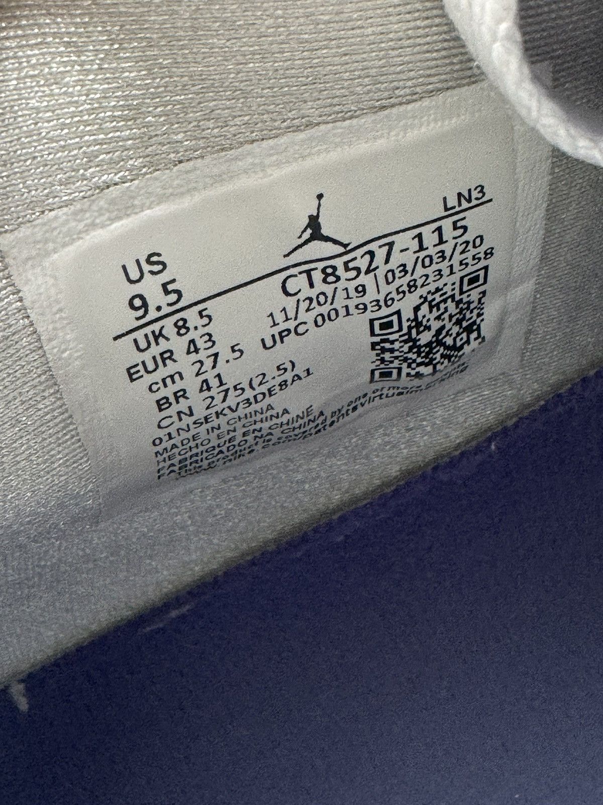 Jordan Brand Nike Air Jordan 4 Retro Purple Metallic Men’s Size 9.5 Size US 9.5 / EU 42-43 - 7 Thumbnail
