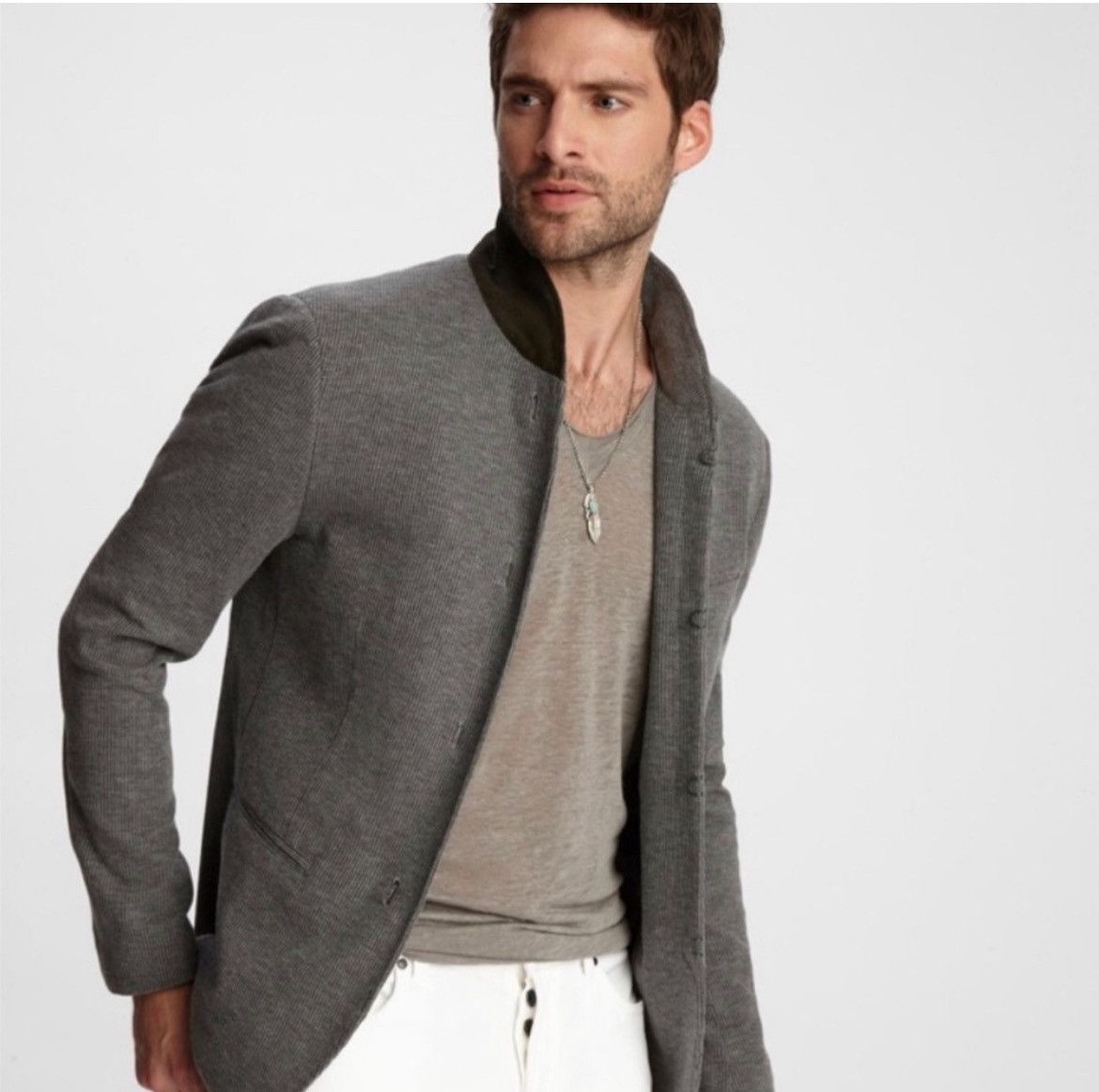 John Varvatos Knit Shawl Collar Jacket. Size EU 52 USA 42 Size US M / EU 48-50 / 2 - 2 Thumbnail