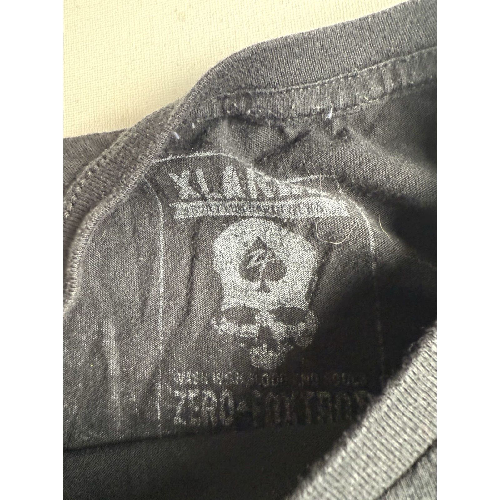 Vintage Zero Foxtrot Men's Black T-Shirt XL Shirt Regular Crew Neck Short Sleeve Vintage No 1430 Size US XL / EU 56 / 4 - 3 Thumbnail