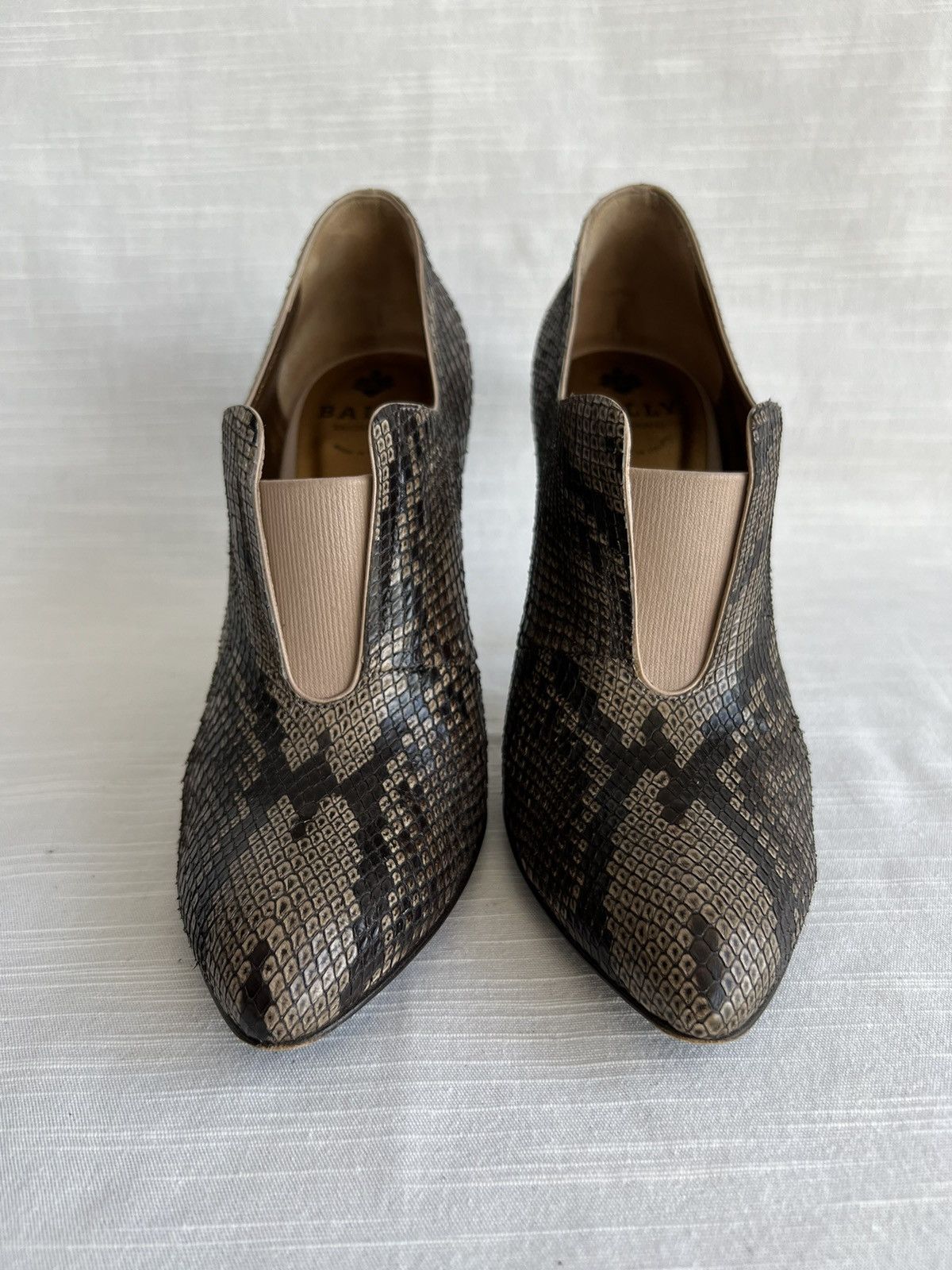Bally Bally Womens Snake Skin Heels Brown Size US 7 1/2 EU 38 Size US 7.5 / IT 37.5 - 2 Thumbnail