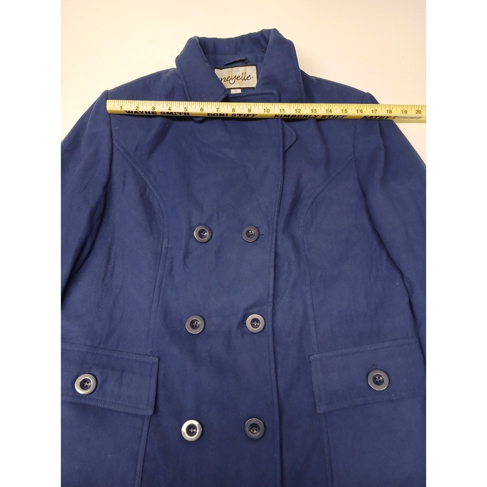 Other Neyelle (XL)Women's Blue Mid Length Wool Over Coat Size US XL / EU 56 / 4 - 3 Thumbnail