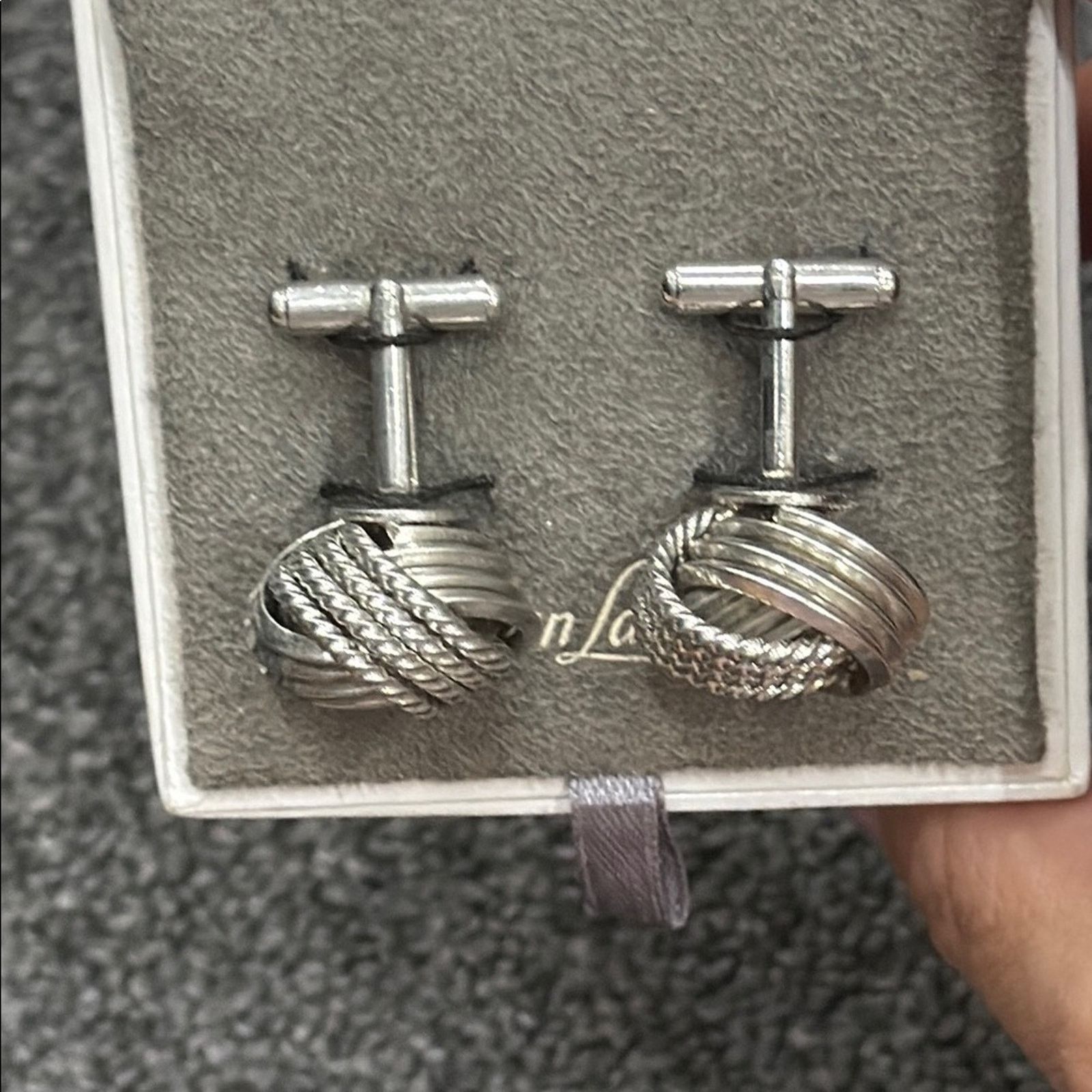 Other NWT Van Laack men’s Silver Knot Cufflinks Size ONE SIZE - 2 Thumbnail