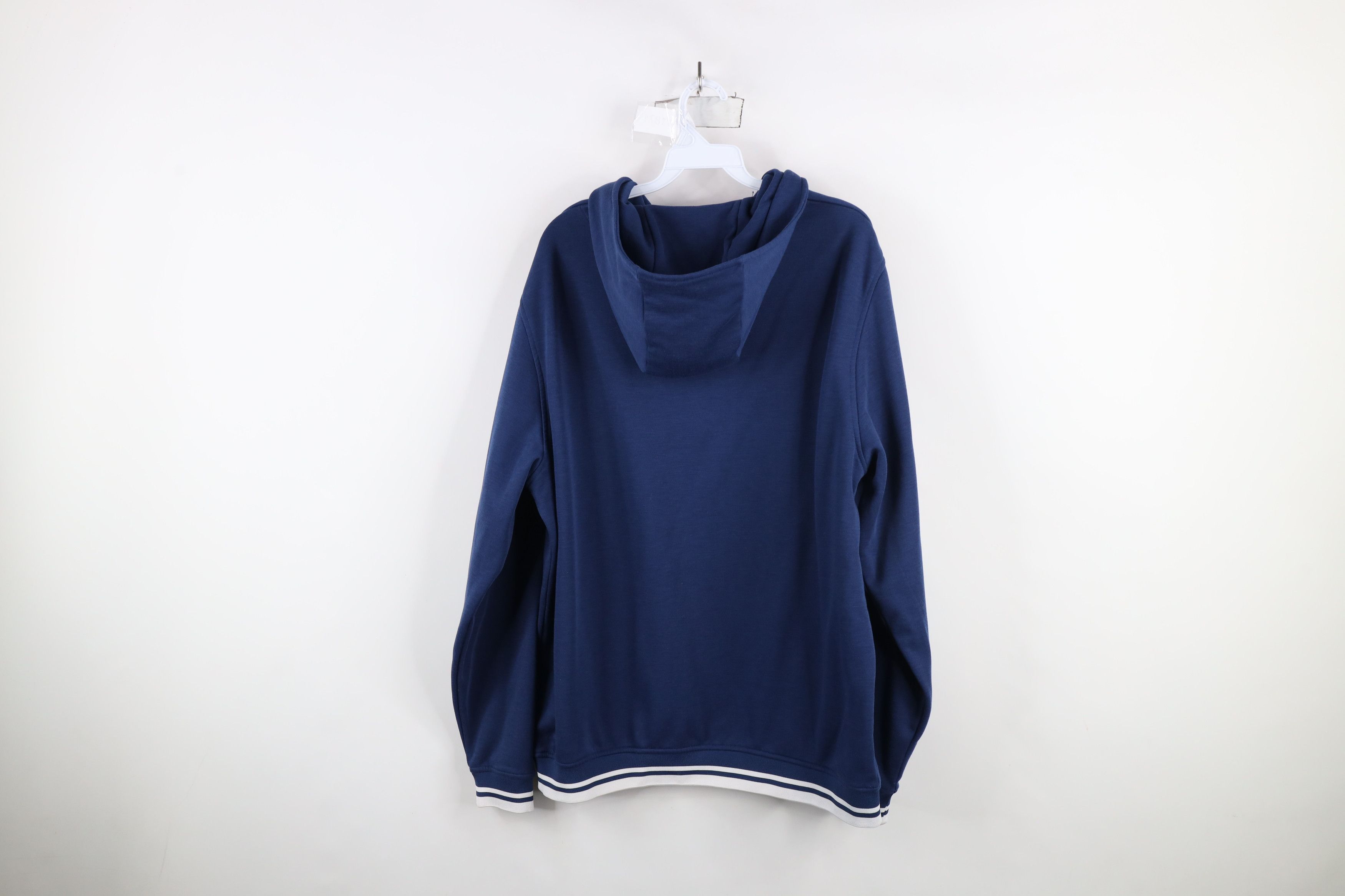 Footjoy × Vintage FootJoy Golf Soft Touch Henley Hoodie Sweatshirt Blue Size US L / EU 52-54 / 3 - 11 Thumbnail