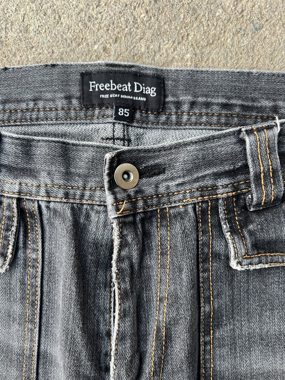 Japanese Brand If6Was9 Style // Vintage Freebeat Diag Patched Flared Pants Size US 33 - 5 Thumbnail