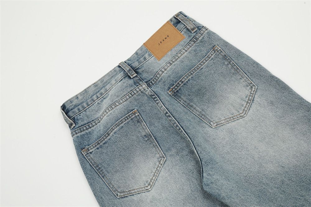 Japanese Brand × Jean Men's punk street washed stitched flared jeans y2k Size US 34 / EU 50 - 5 Thumbnail