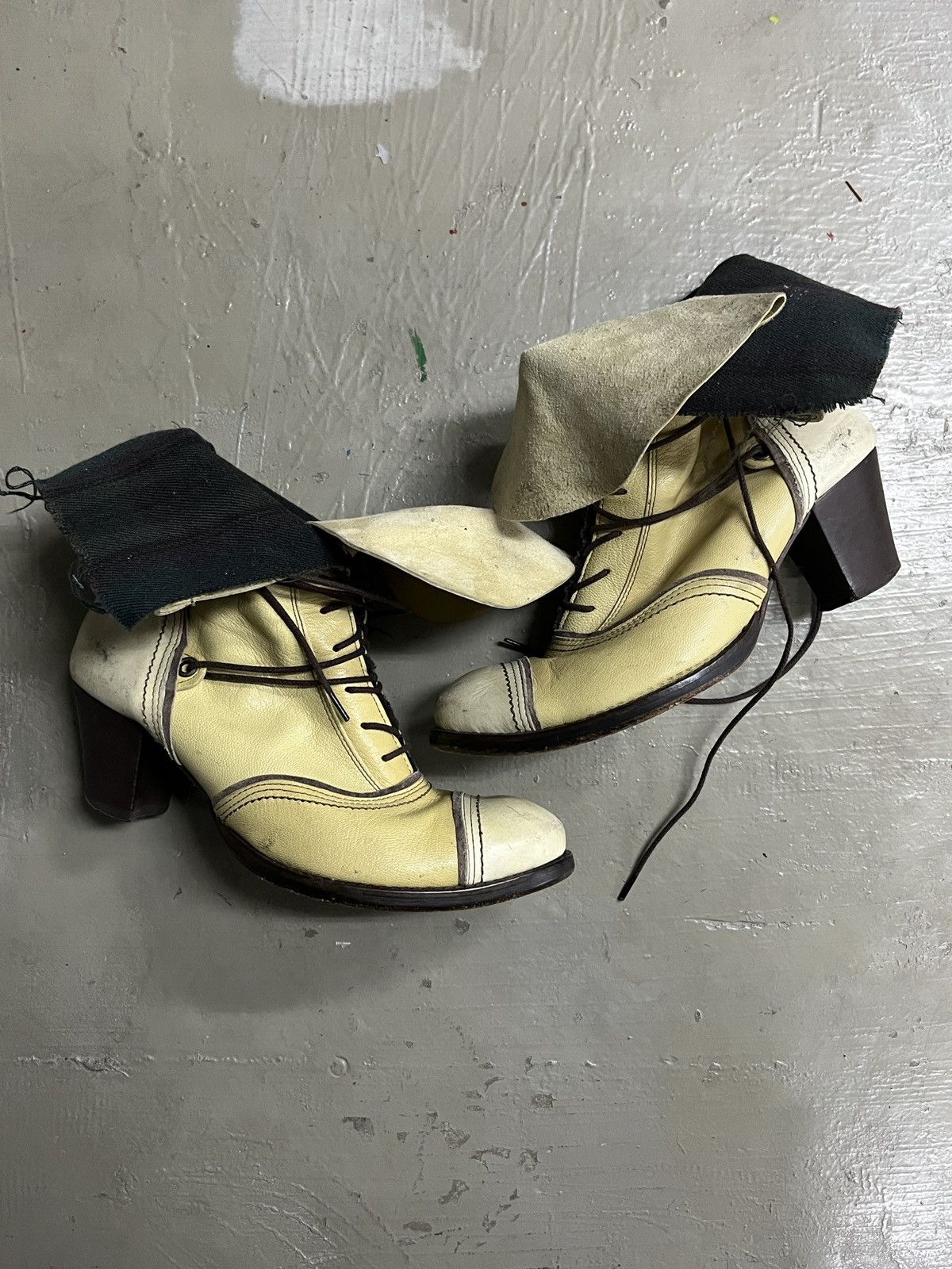 KMRii Vintage Alfredo Bannister Chloe Style Fold Boots With Heels Size US 5 / IT 35 - 2 Thumbnail