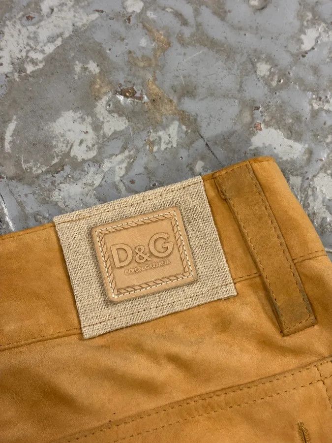 Dolce & Gabbana 2000s Dolce & Gabbana Camel Suede Leather Cargo Pants Size US 32 / EU 48 - 8 Thumbnail