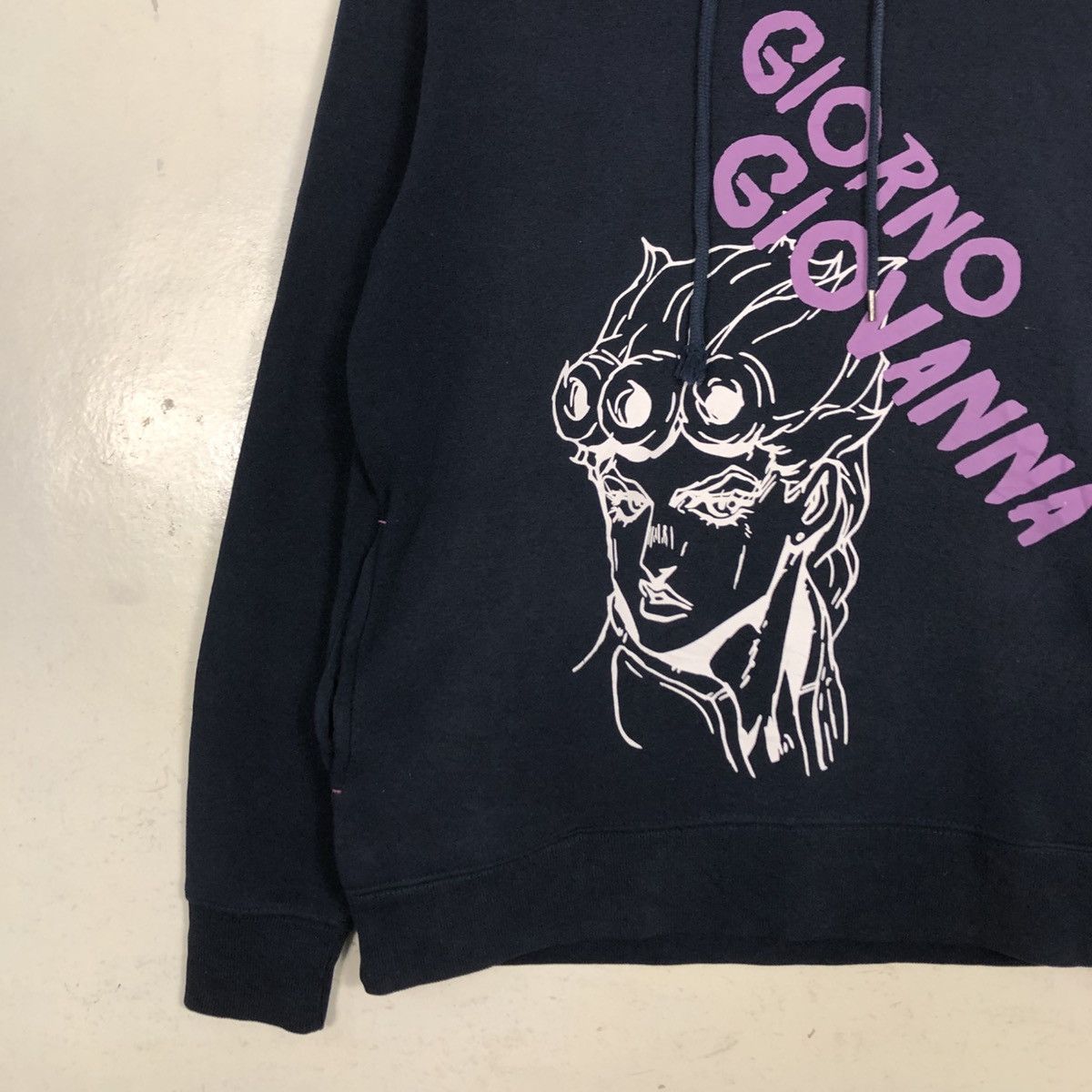 Japanese Brand 📌Vintage Hoodie Pull Over Giorno Giovanna Big Logo Size US L / EU 52-54 / 3 - 6 Thumbnail