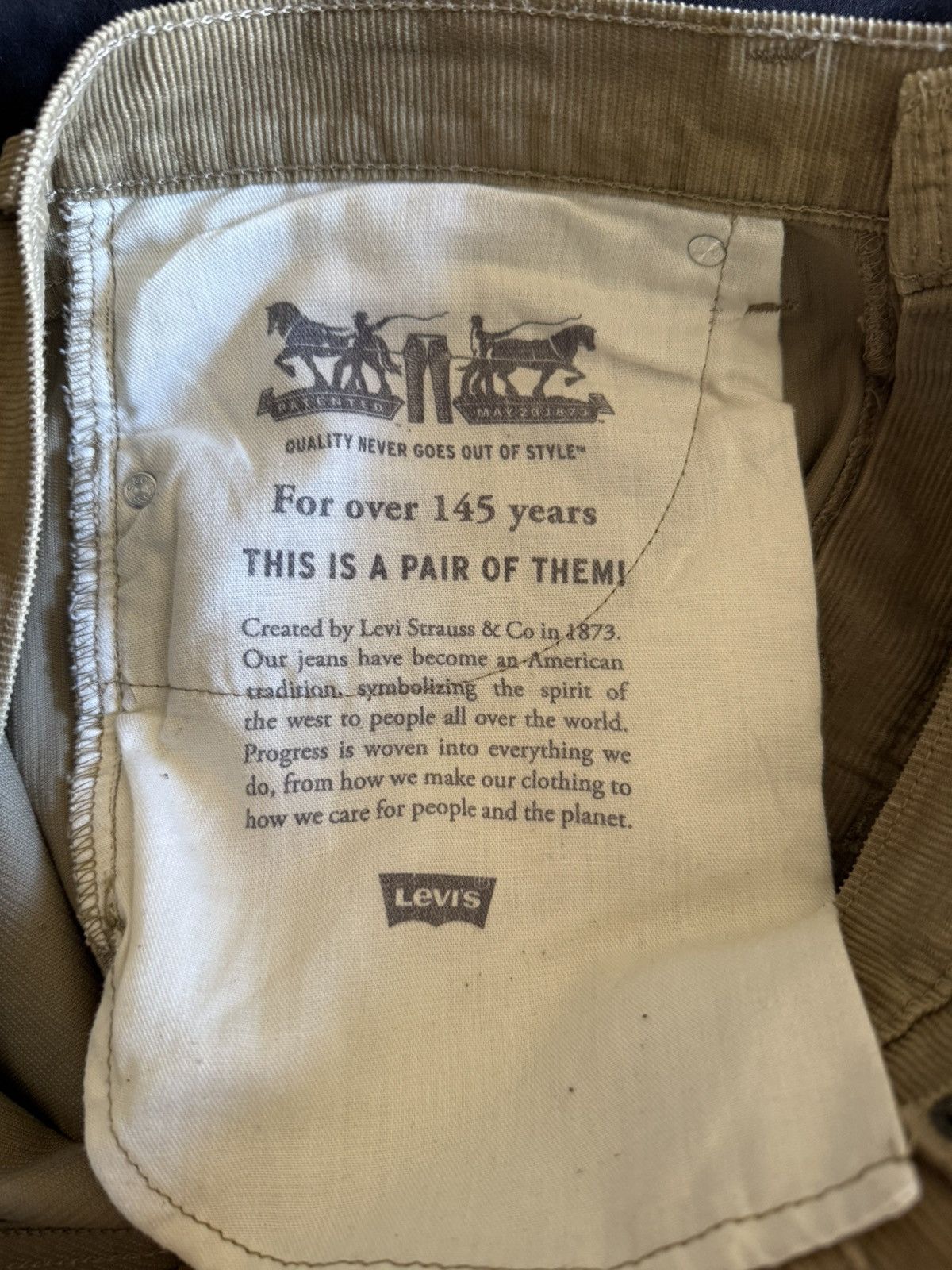 Levi's 511 corduroy jeans Size US 34 / EU 50 - 9 Thumbnail