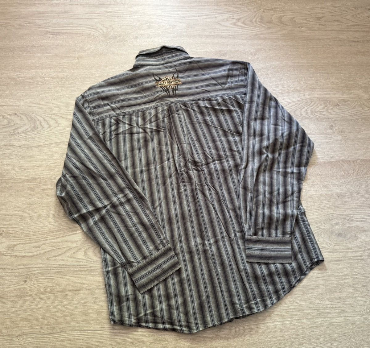 Vintage Vintage 00’s Harley Davidson y2k Stripes USA Choppers Shirt Size US M / EU 48-50 / 2 - 5 Thumbnail