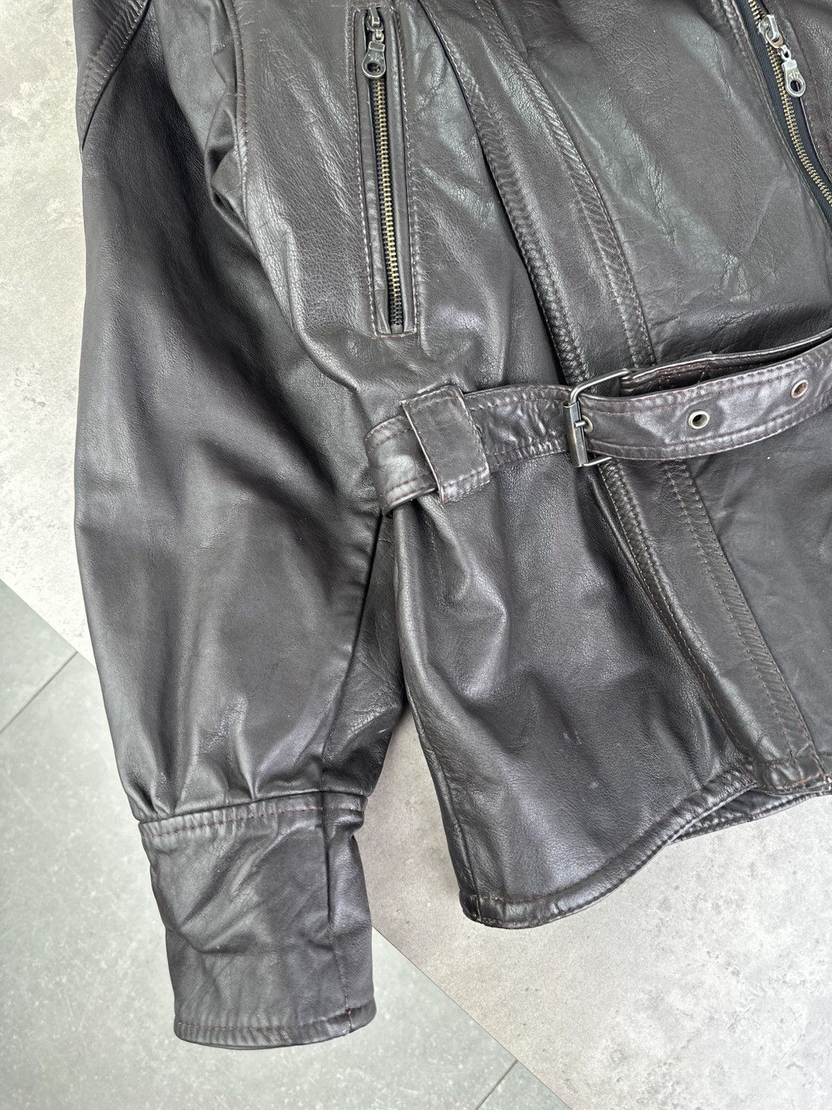 Japanese Brand Vintage Leather Jacket Size M / US 6-8 / IT 42-44 - 4 Thumbnail