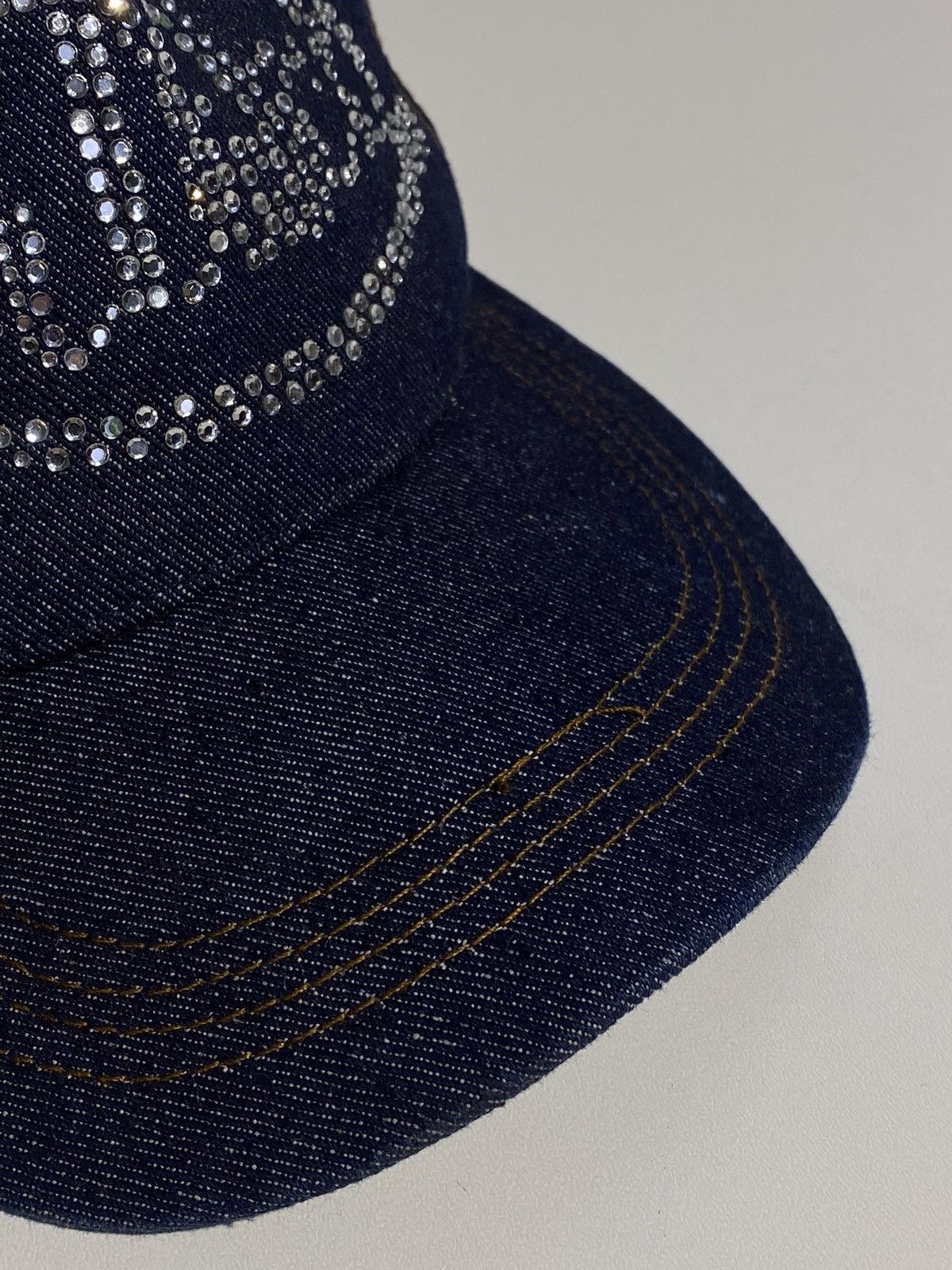 Von Dutch 🔥 00s VON DUTCH RHINESTONES EMBELLISHED DENIM CAP Y2k Size ONE SIZE - 7 Thumbnail