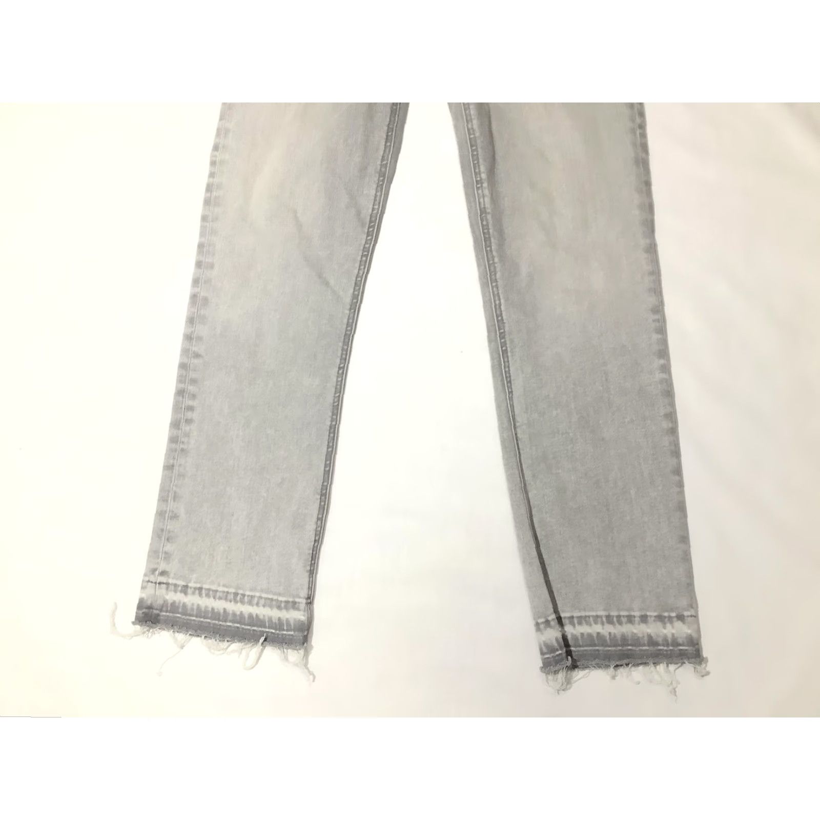 Paige Paige Jeans Womens Cindy High Rise Slim Straight Crop Gray 27 Button Fly Frayed Hem Denim Crop Distressed Stretch Size 27" / US 4 / IT 40 - 3 Thumbnail